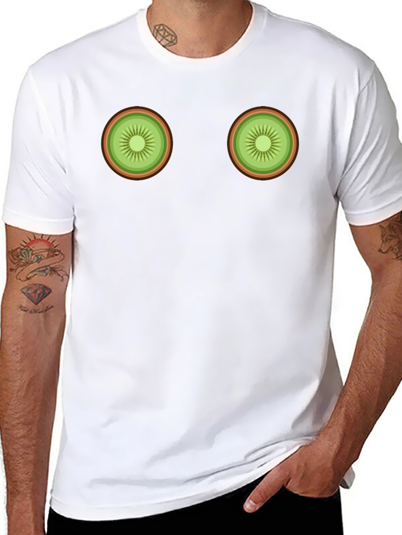 Kiwi Slice Graphic Tee - Unique Fruit Design