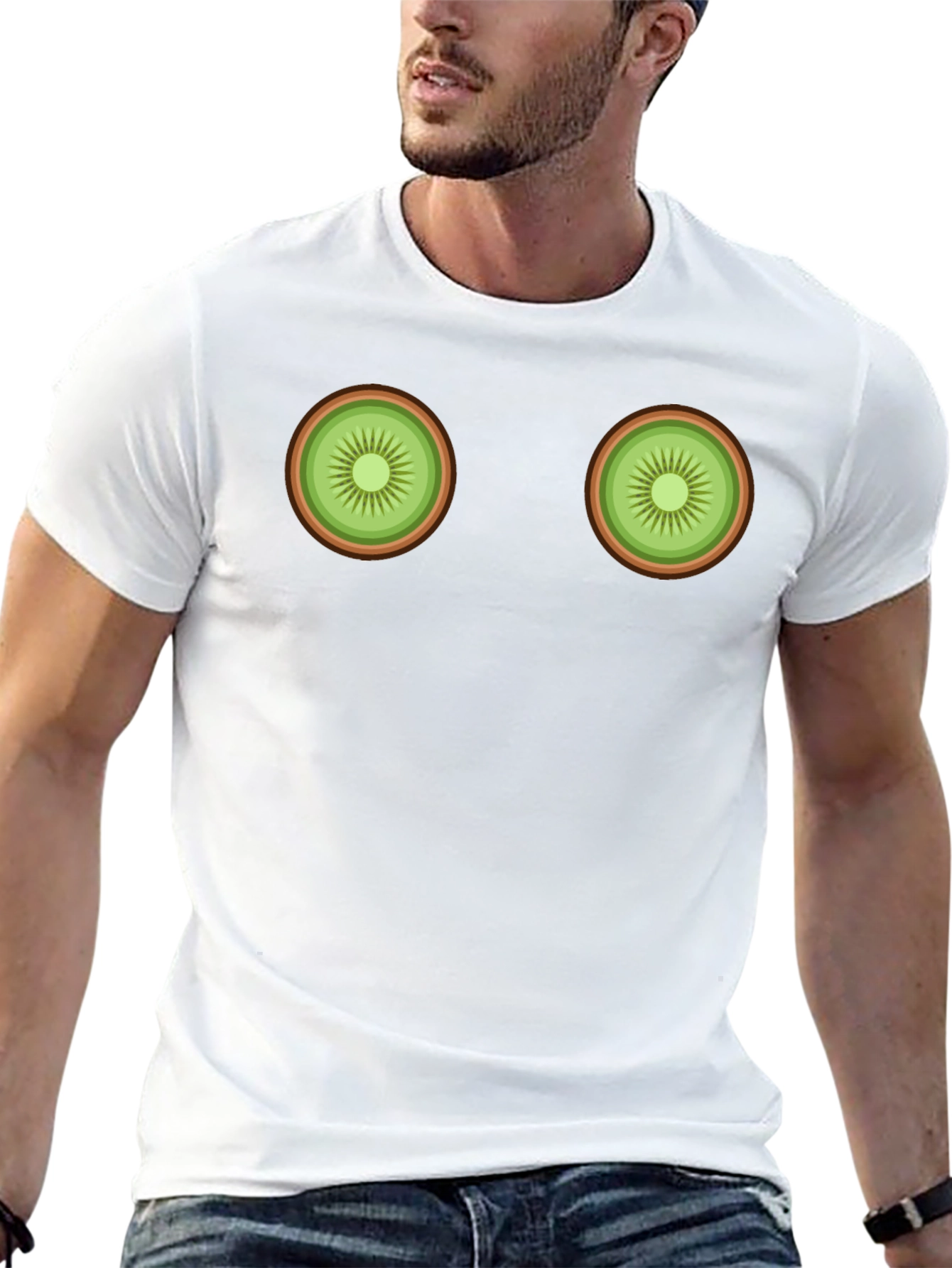 Kiwi Slice Graphic Tee - Unique Fruit Design