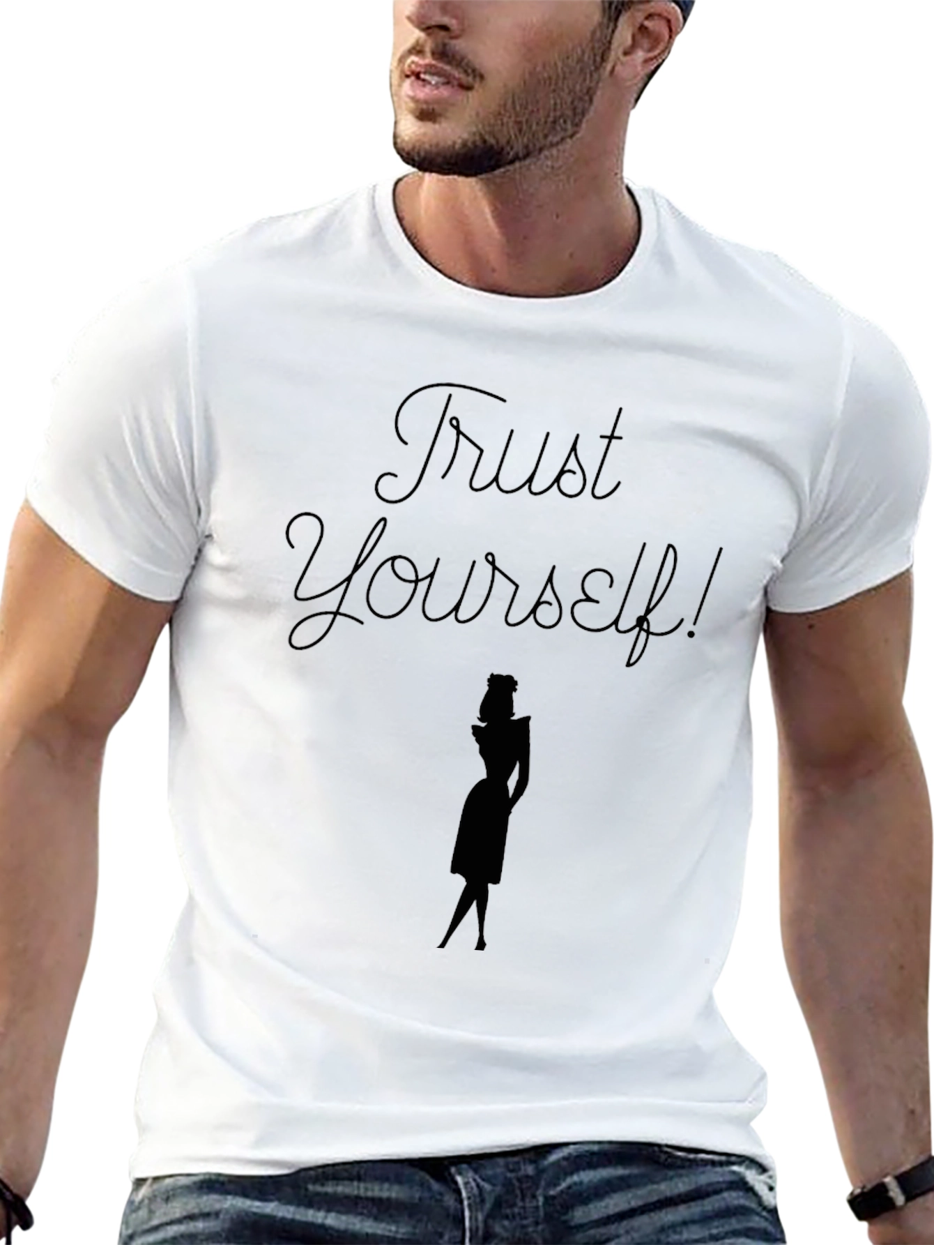 Trust Yourself Graphic Tee - Stylish Black T-Shirt