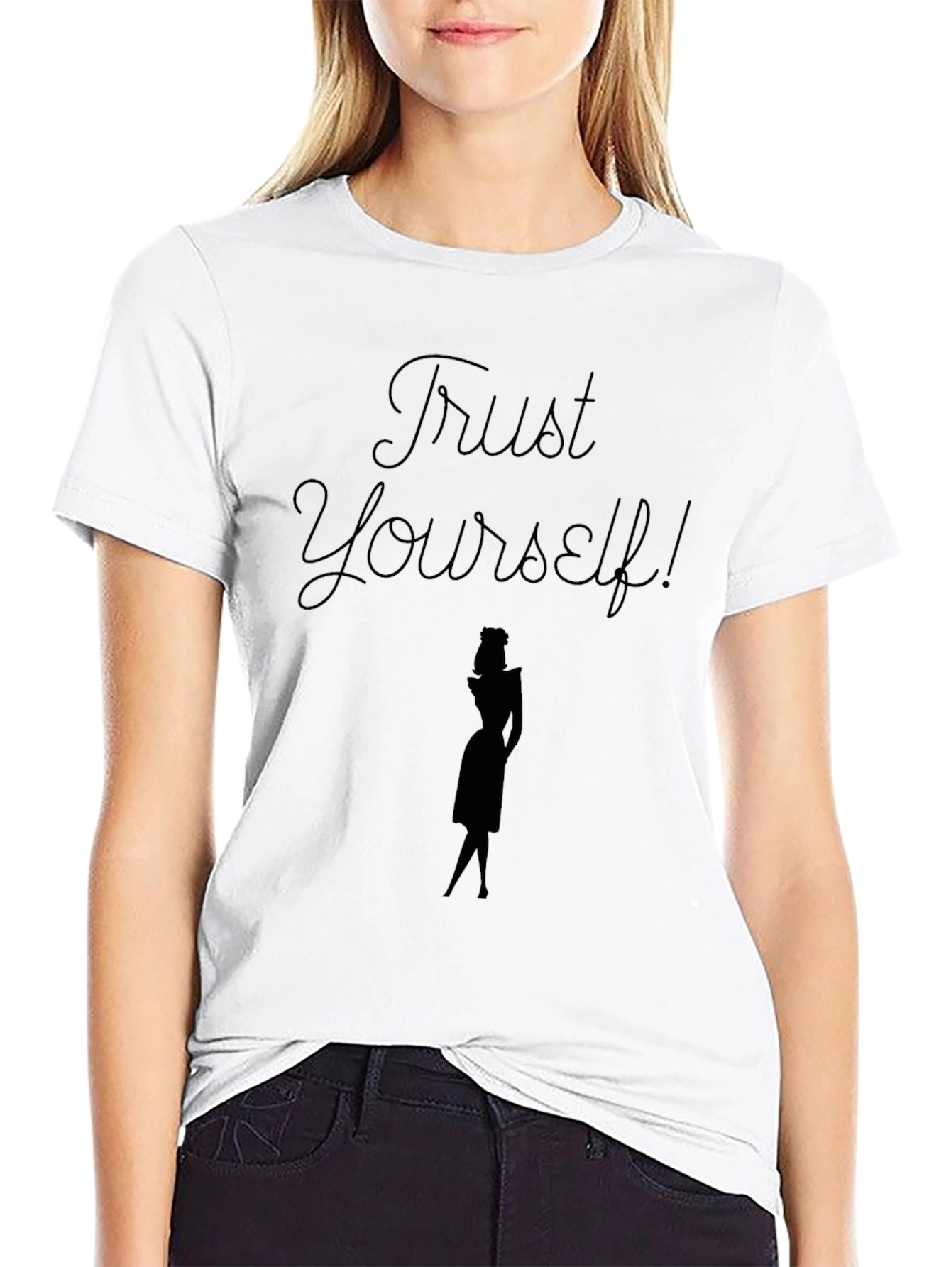 Trust Yourself Graphic Tee - Stylish Black T-Shirt