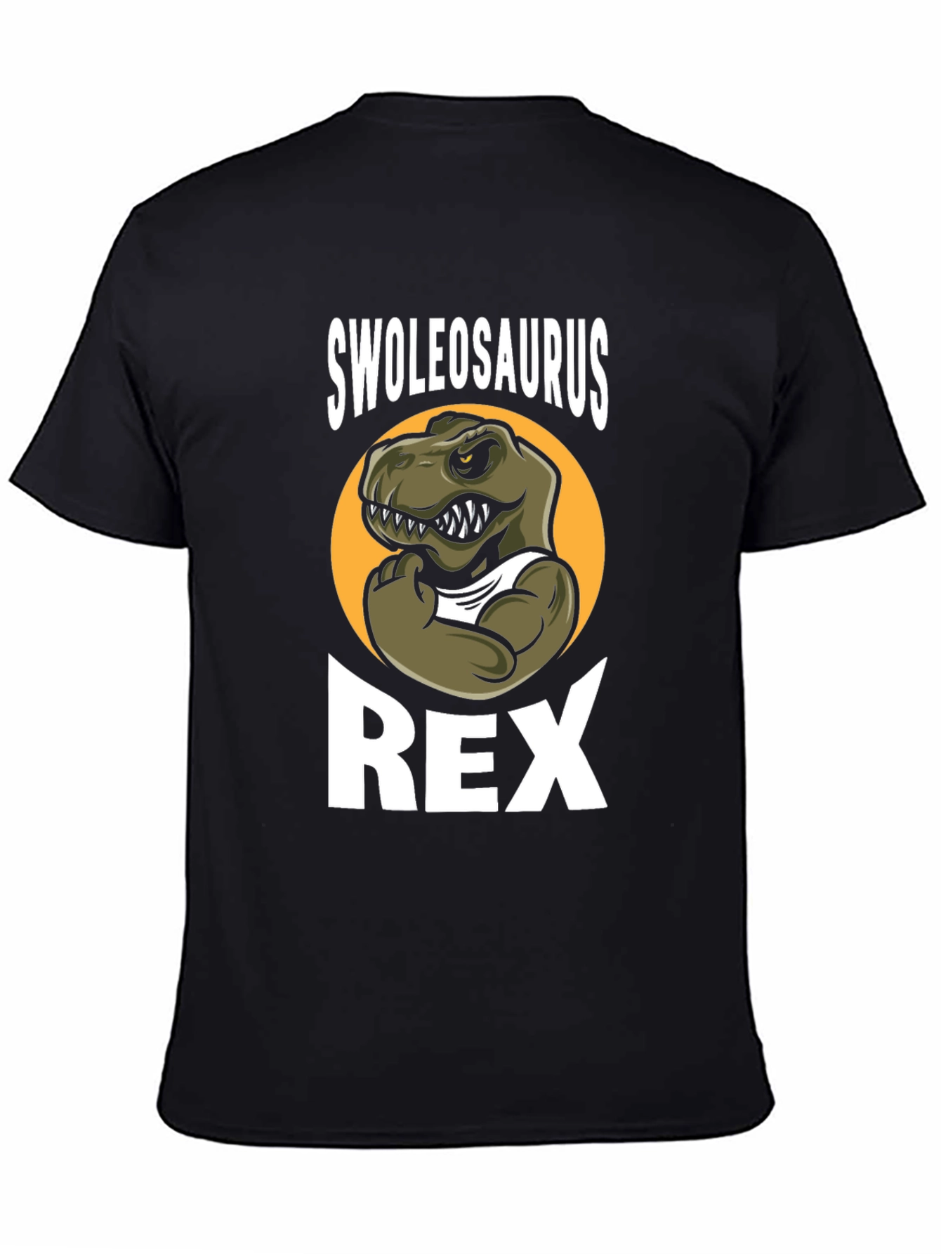 Swoleosaurus Rex Black Graphic T-Shirt