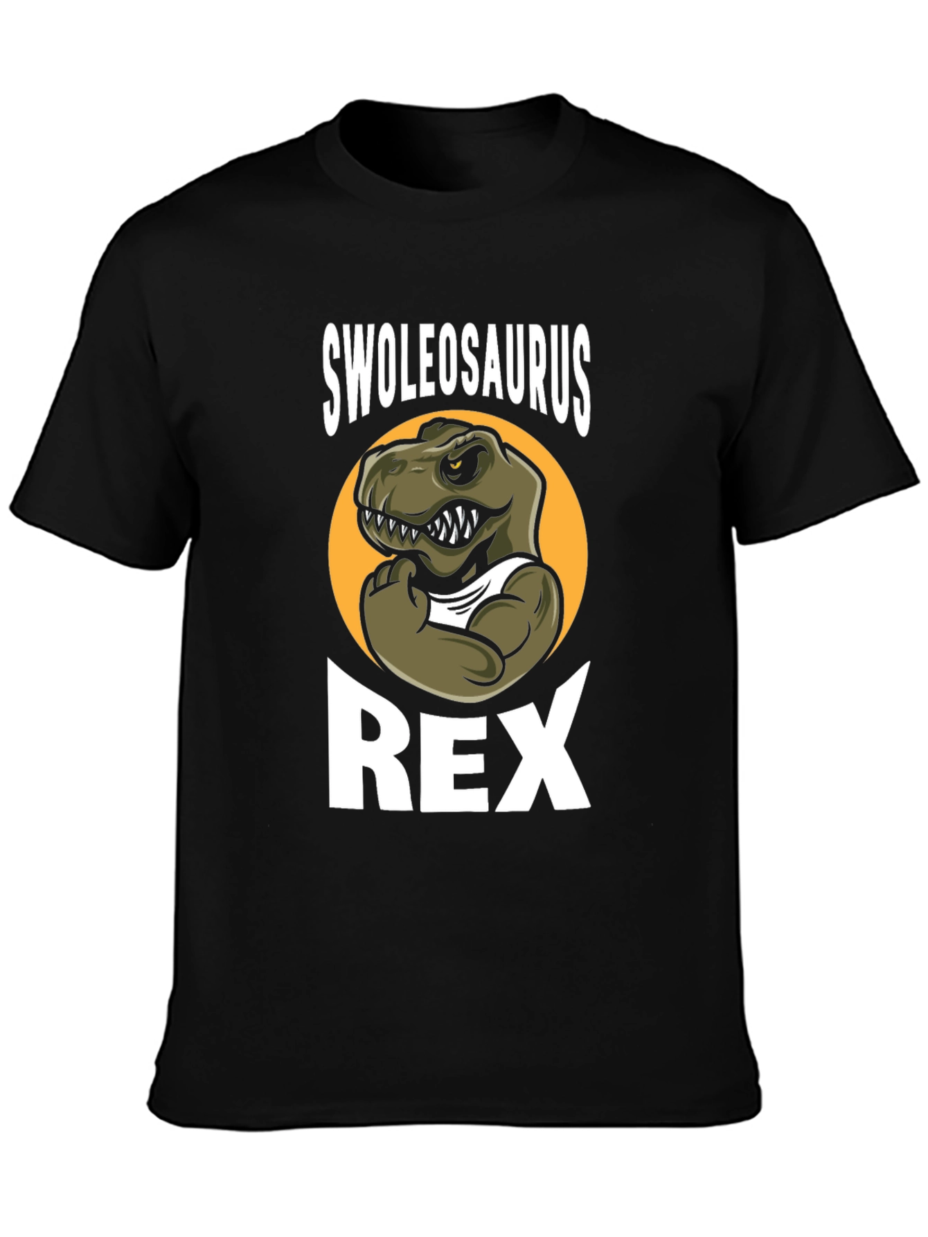 Swoleosaurus Rex Black Graphic T-Shirt