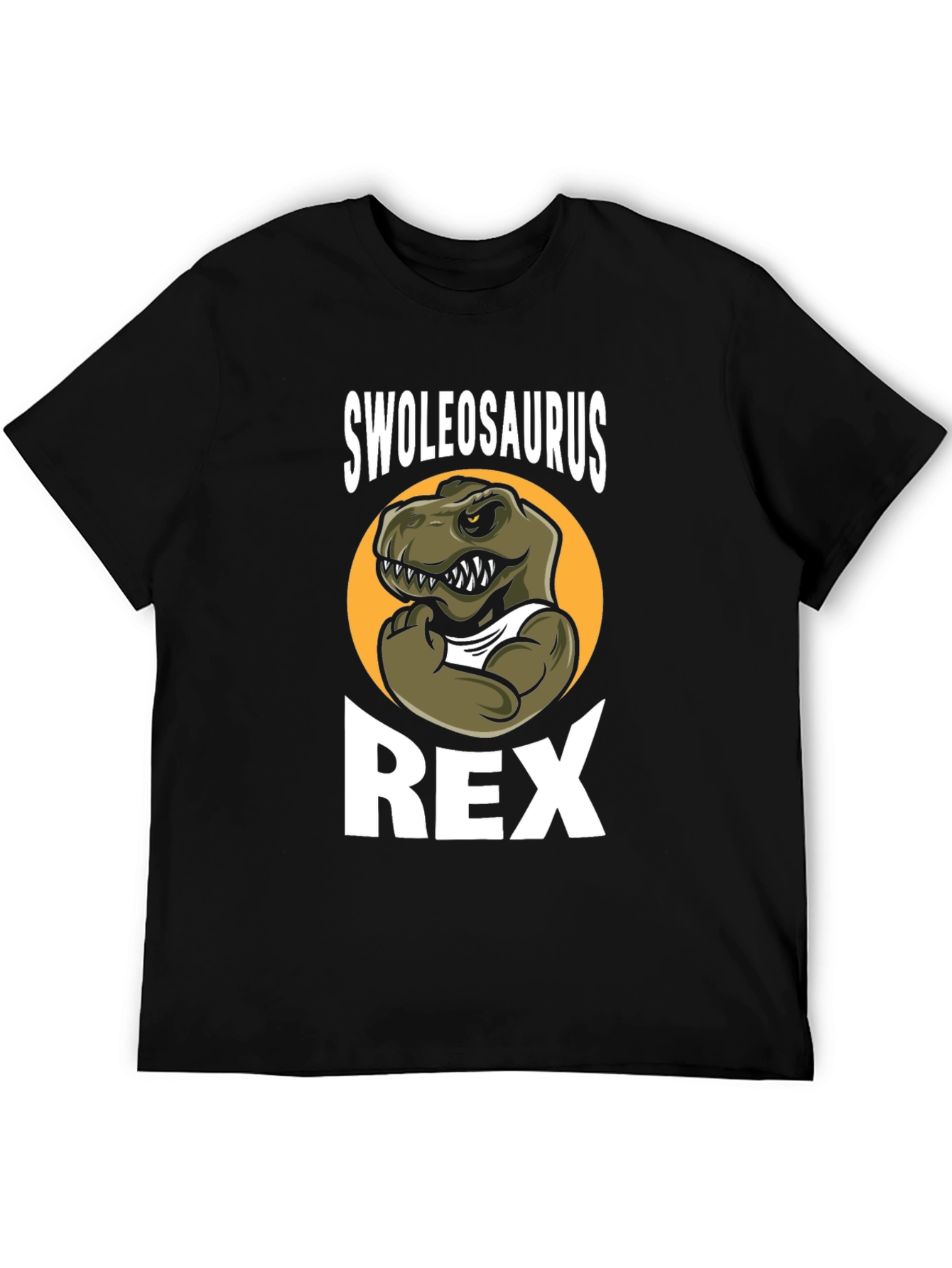 Swoleosaurus Rex Black Graphic T-Shirt