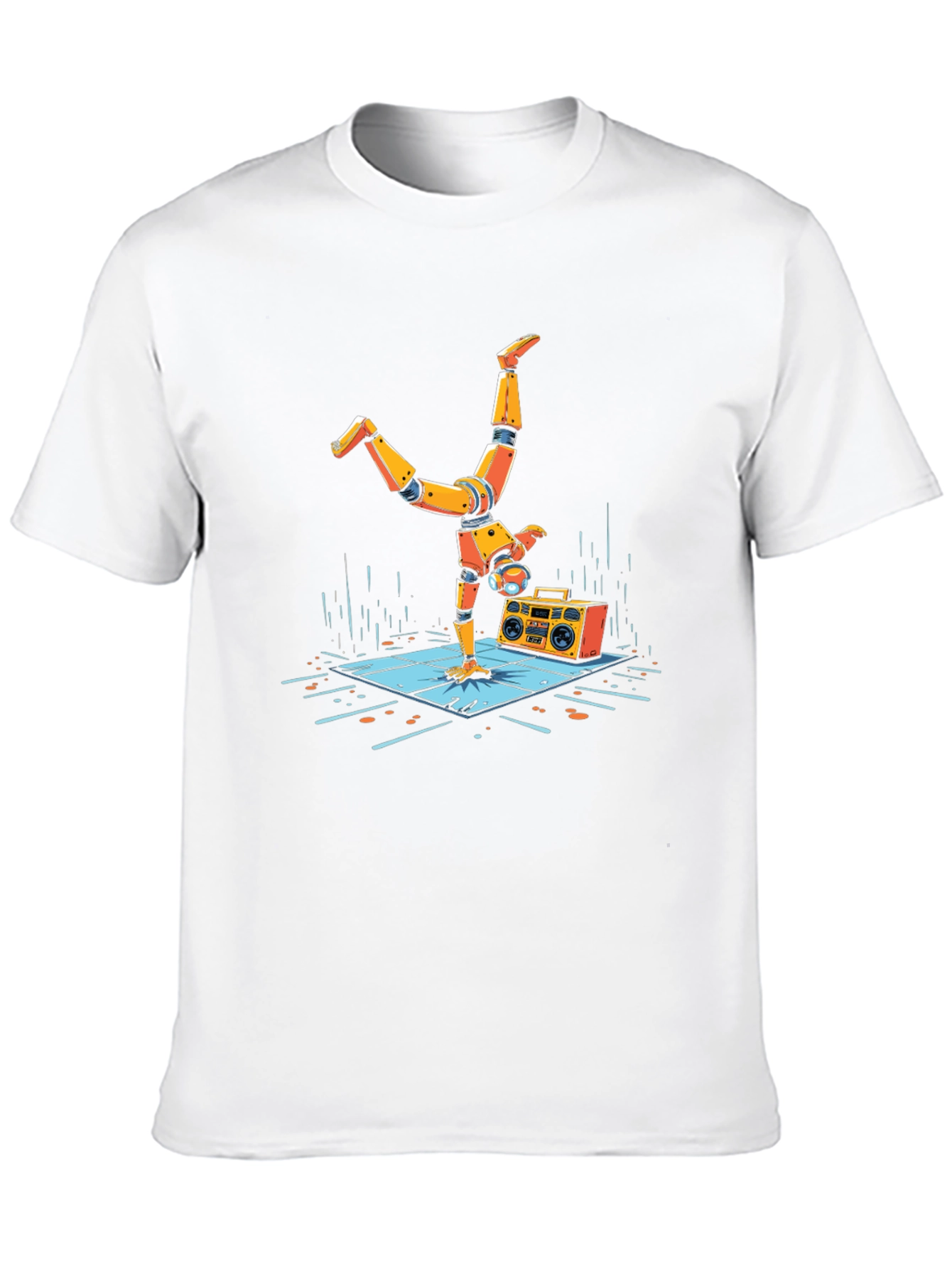 Robot Handstand Graphic Tee