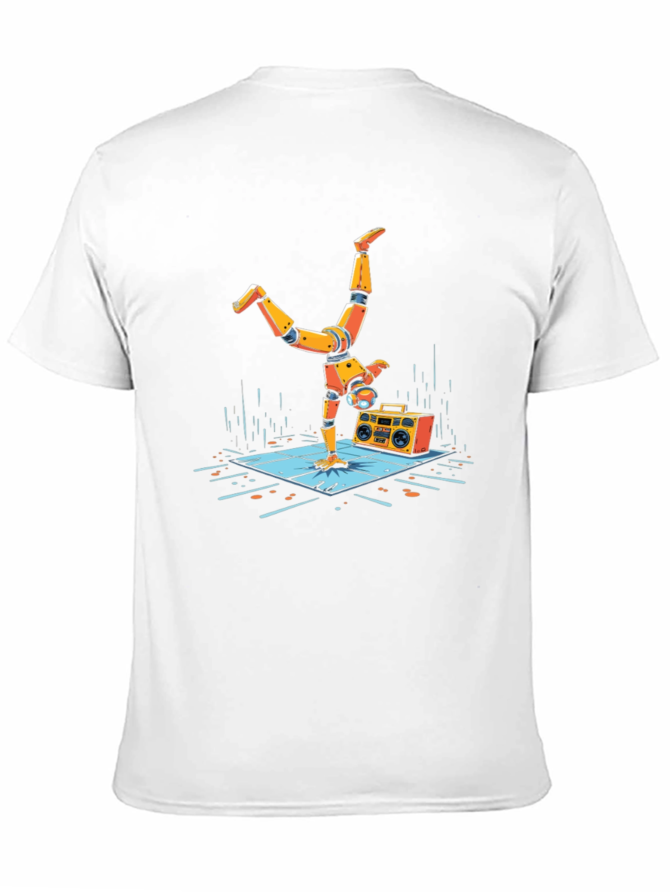 Robot Handstand Graphic Tee