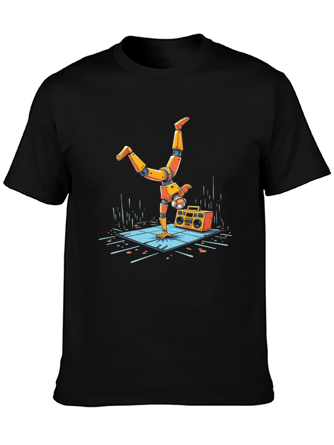 Robot Handstand Graphic Tee