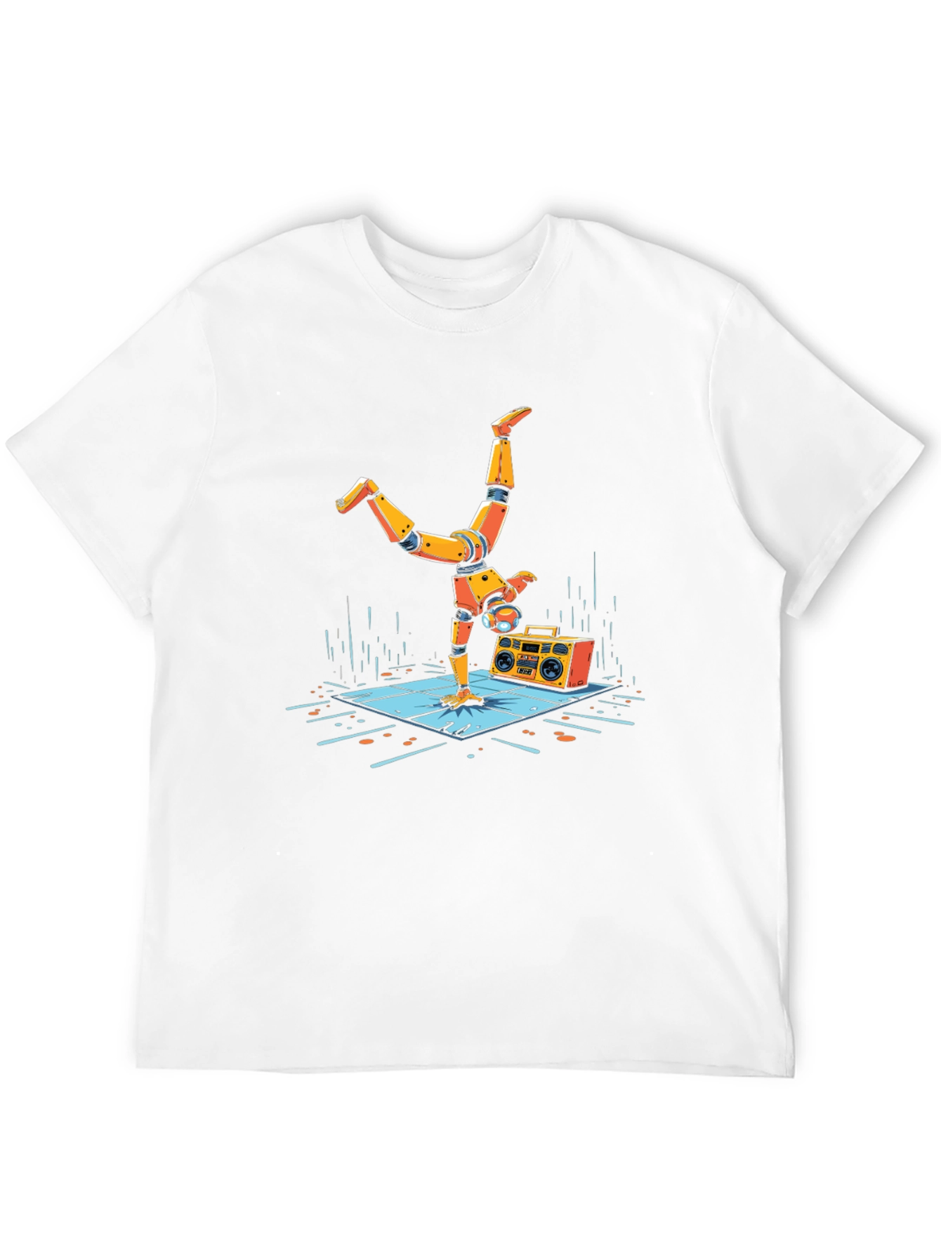 Robot Handstand Graphic Tee
