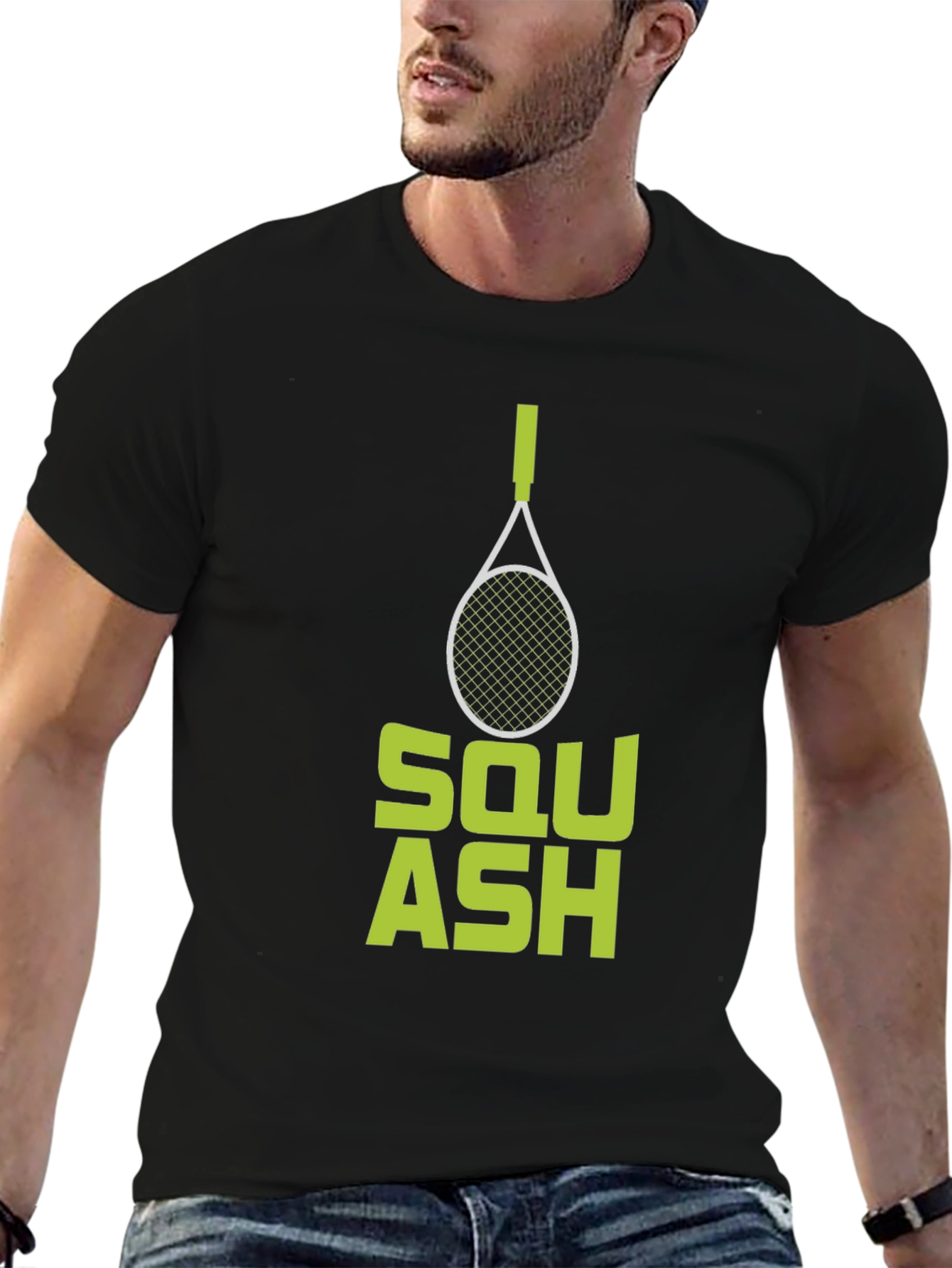 Squash Racquet Graphic Tee - Sporty Design