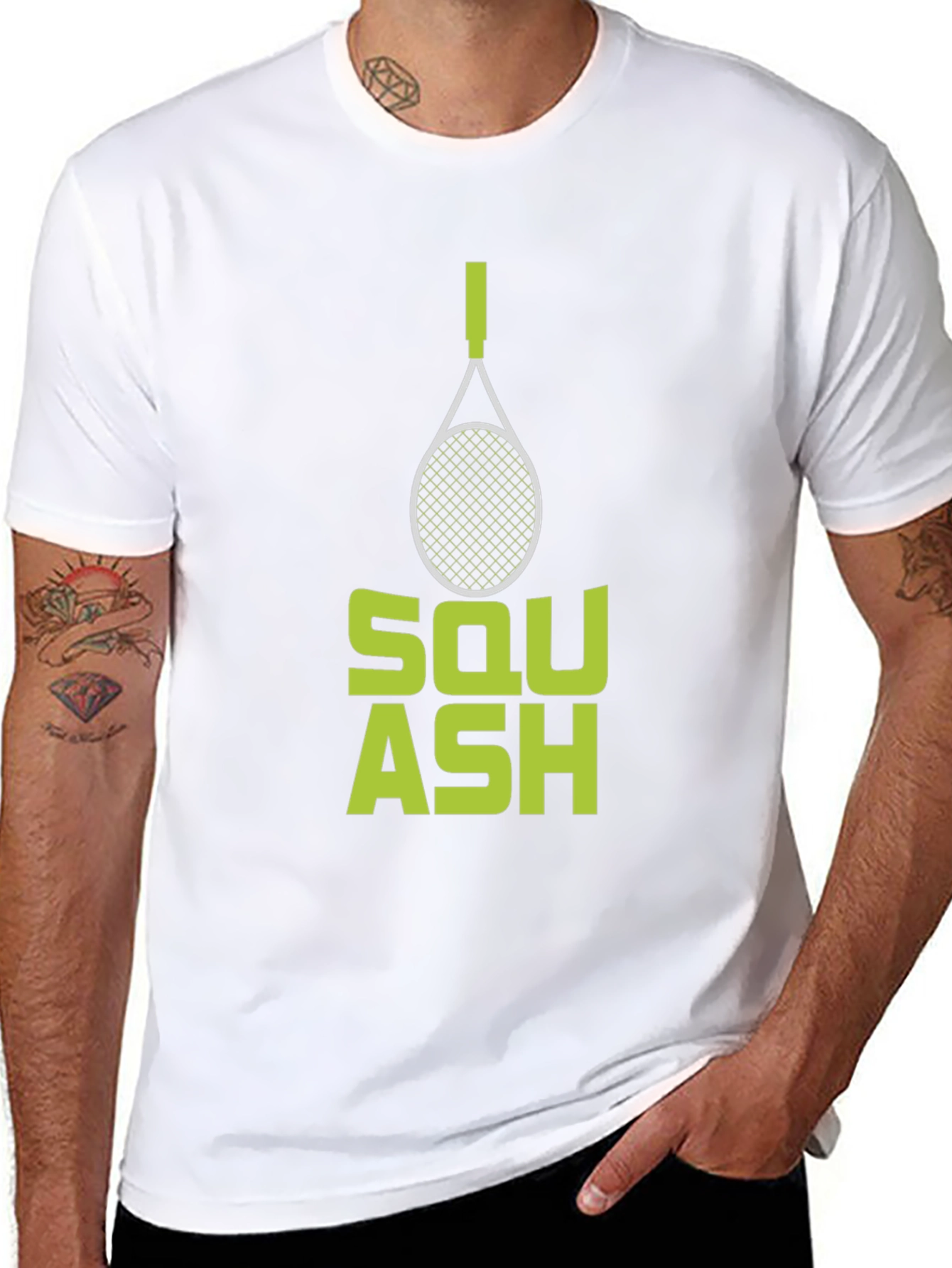 Squash Racquet Graphic Tee - Sporty Design