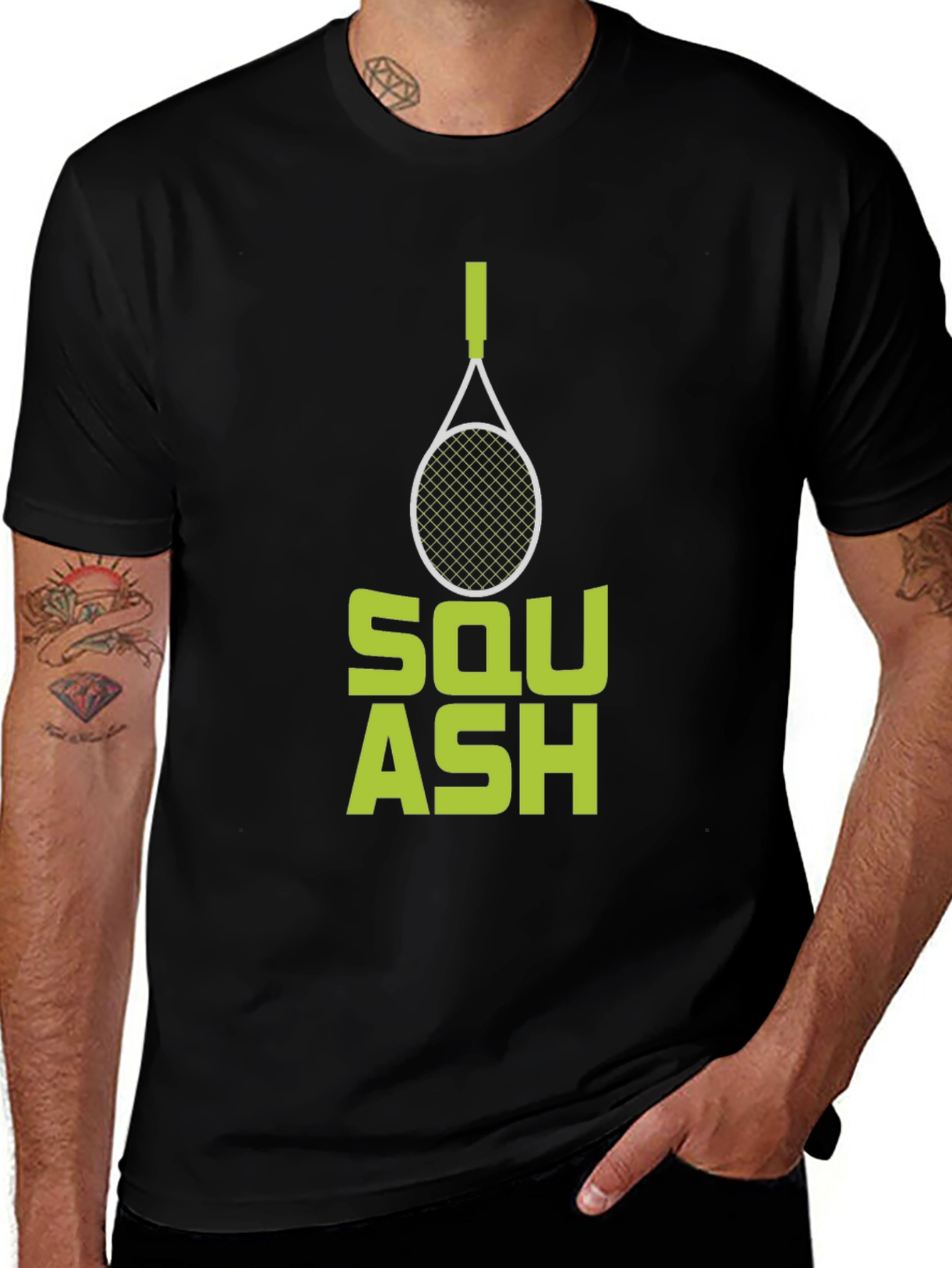 Squash Racquet Graphic Tee - Sporty Design