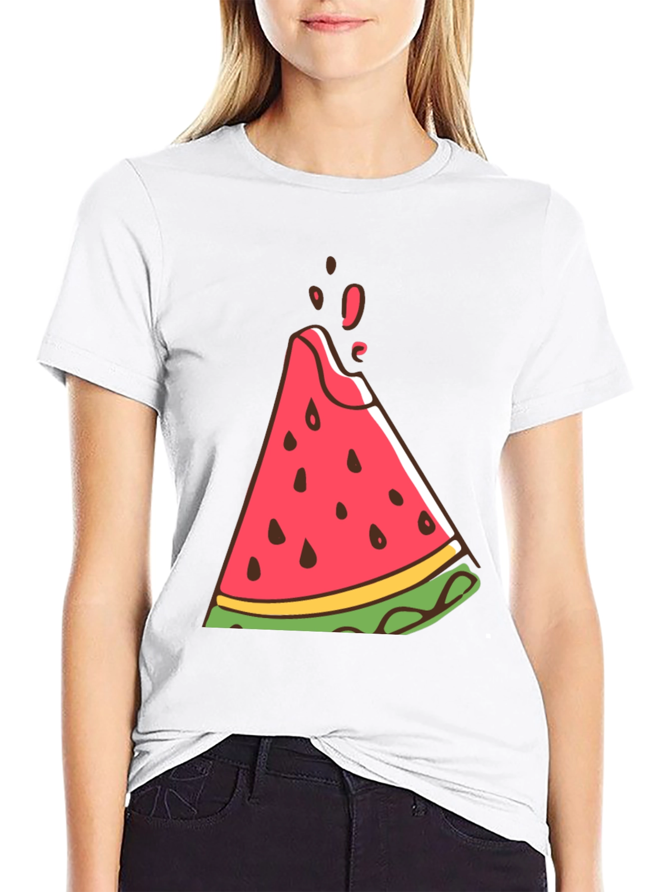 Whimsical Watermelon Graphic Tee - Soft & Stylish