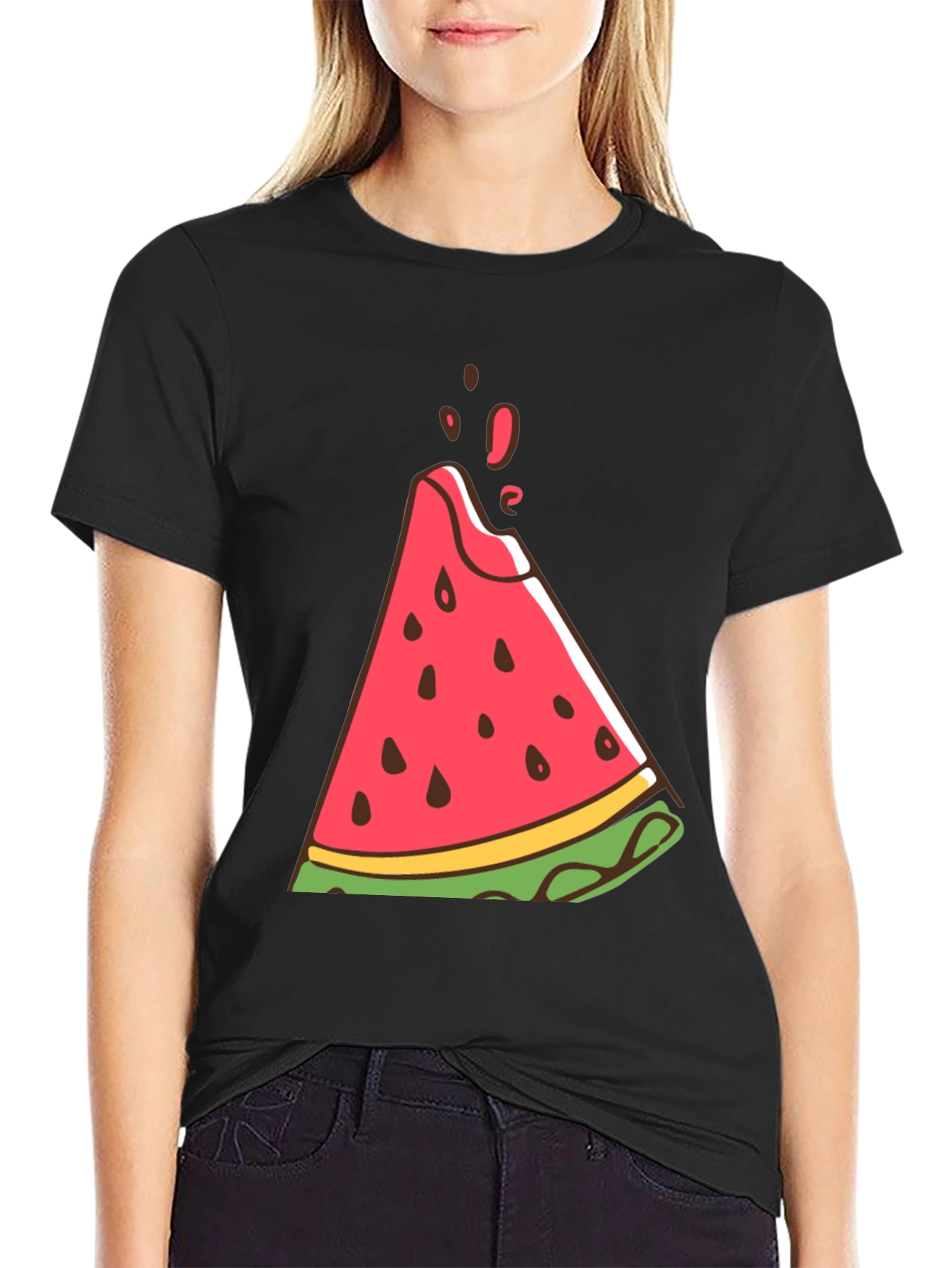 Whimsical Watermelon Graphic Tee - Soft & Stylish