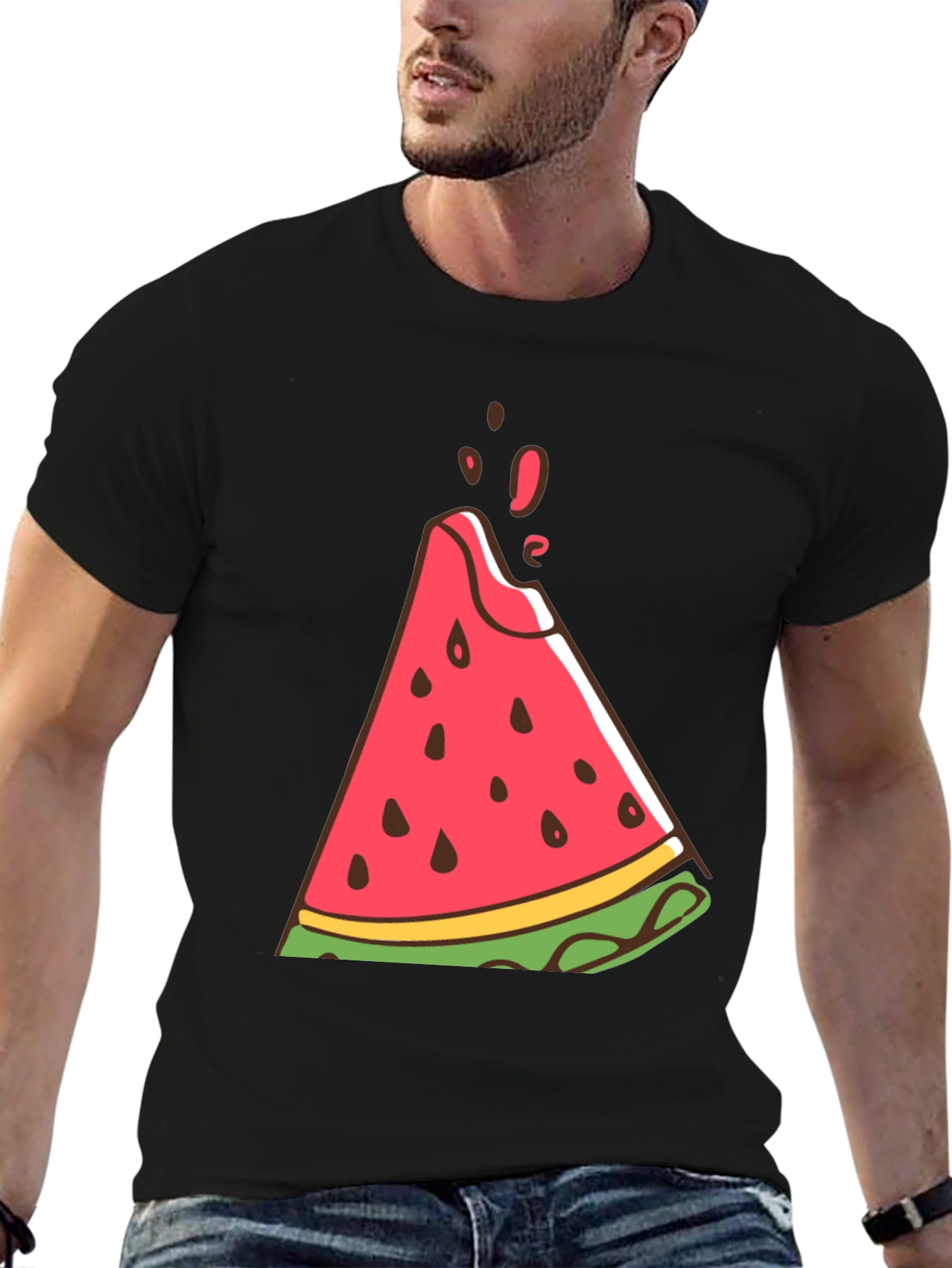 Whimsical Watermelon Graphic Tee - Soft & Stylish