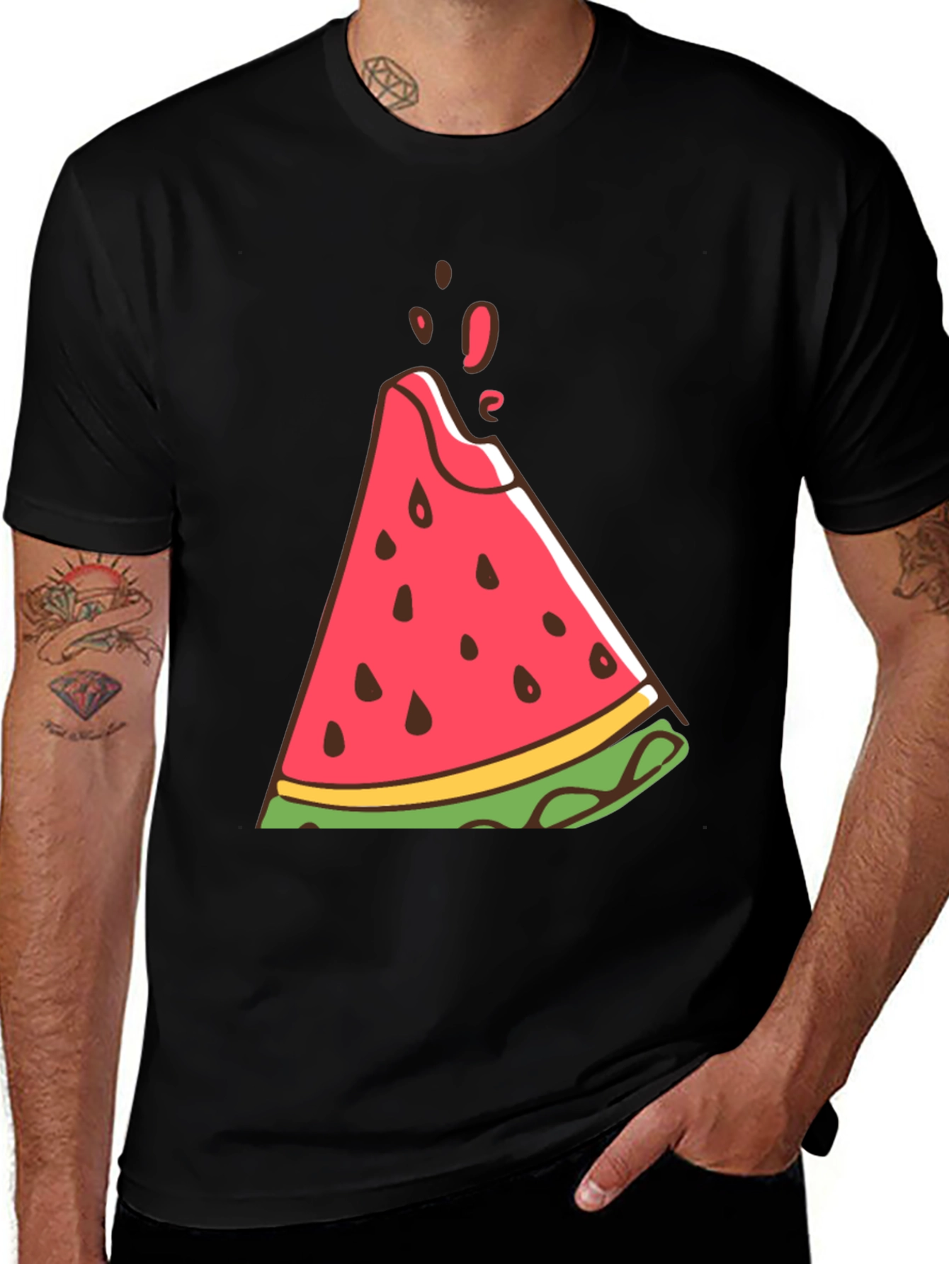 Whimsical Watermelon Graphic Tee - Soft & Stylish