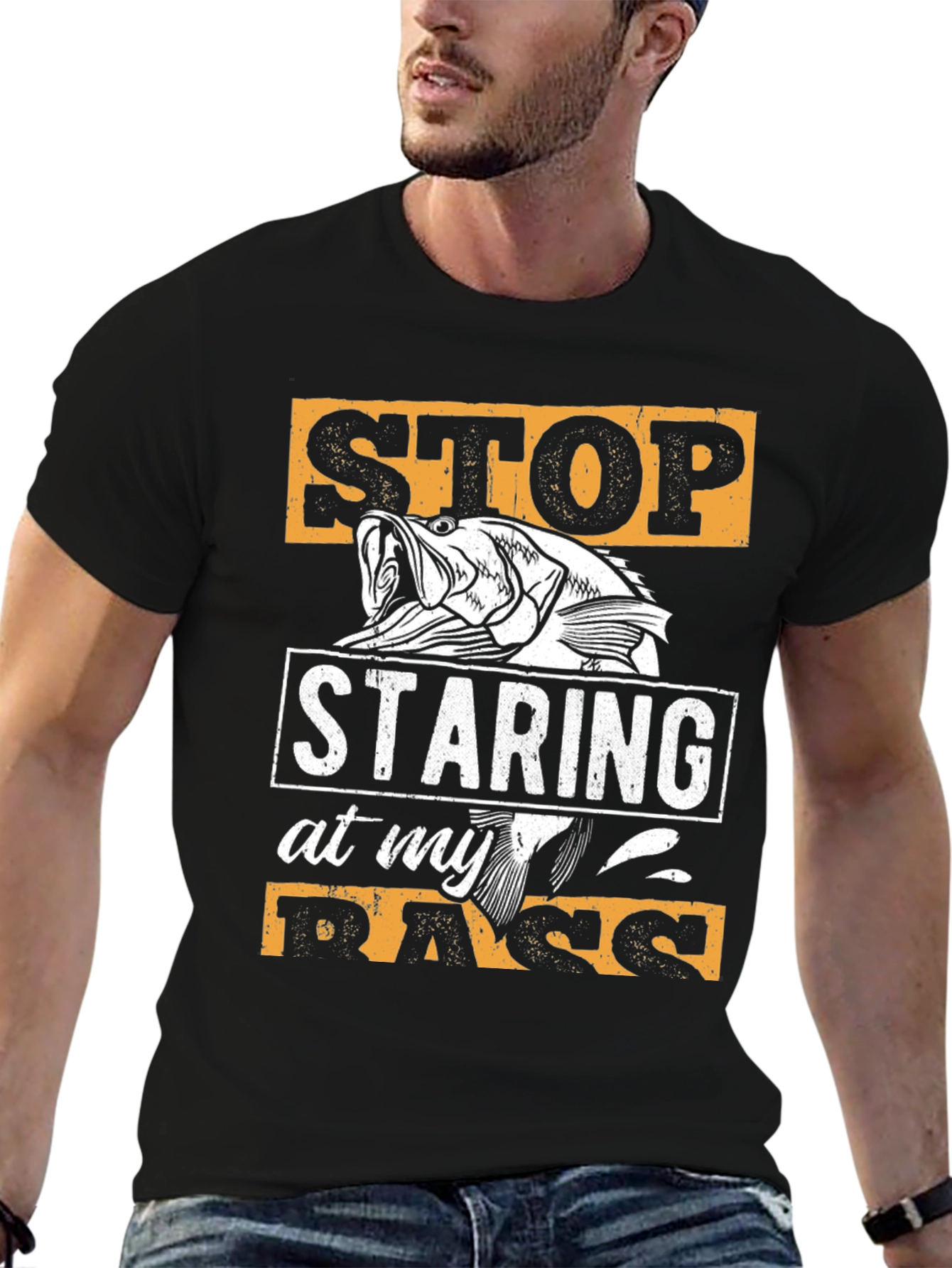 Stop Staring At My Bass Graphic T-Shirt