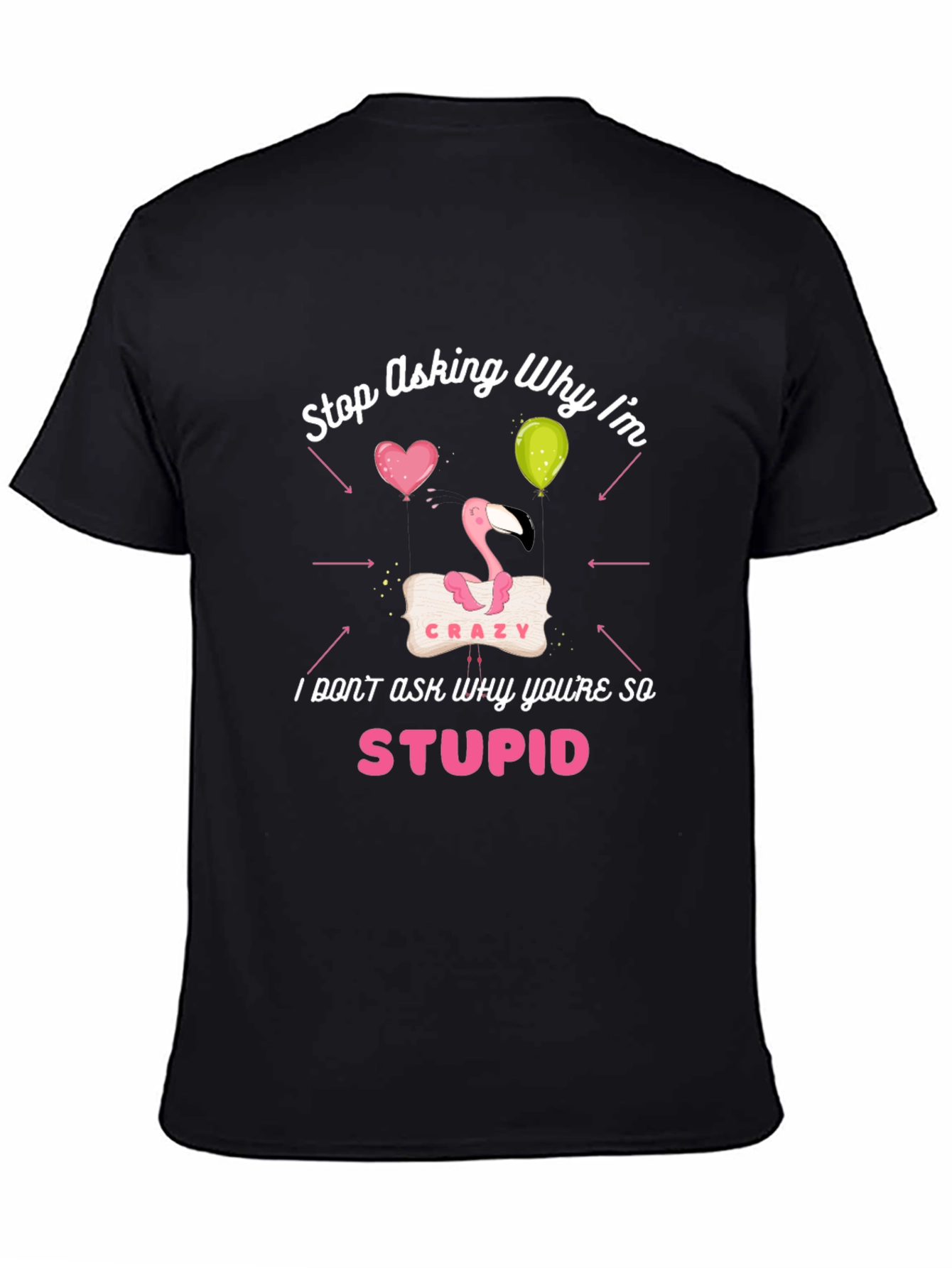 Crazy Flamingo Graphic Tee