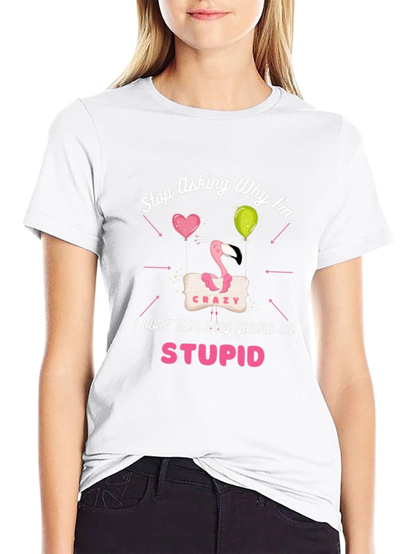 Crazy Flamingo Graphic Tee