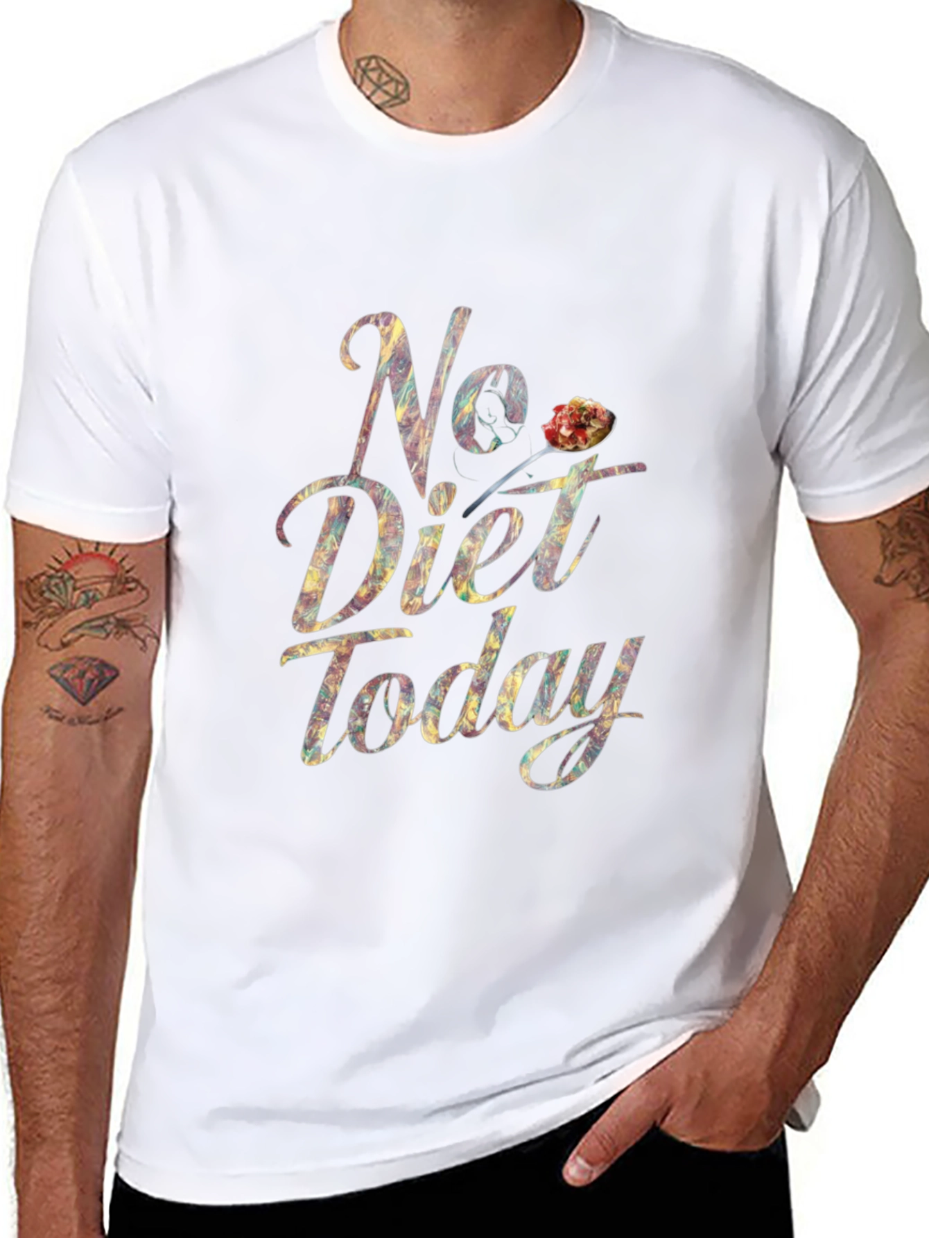 No Diet Today T-Shirt Funny Foodie Tee
