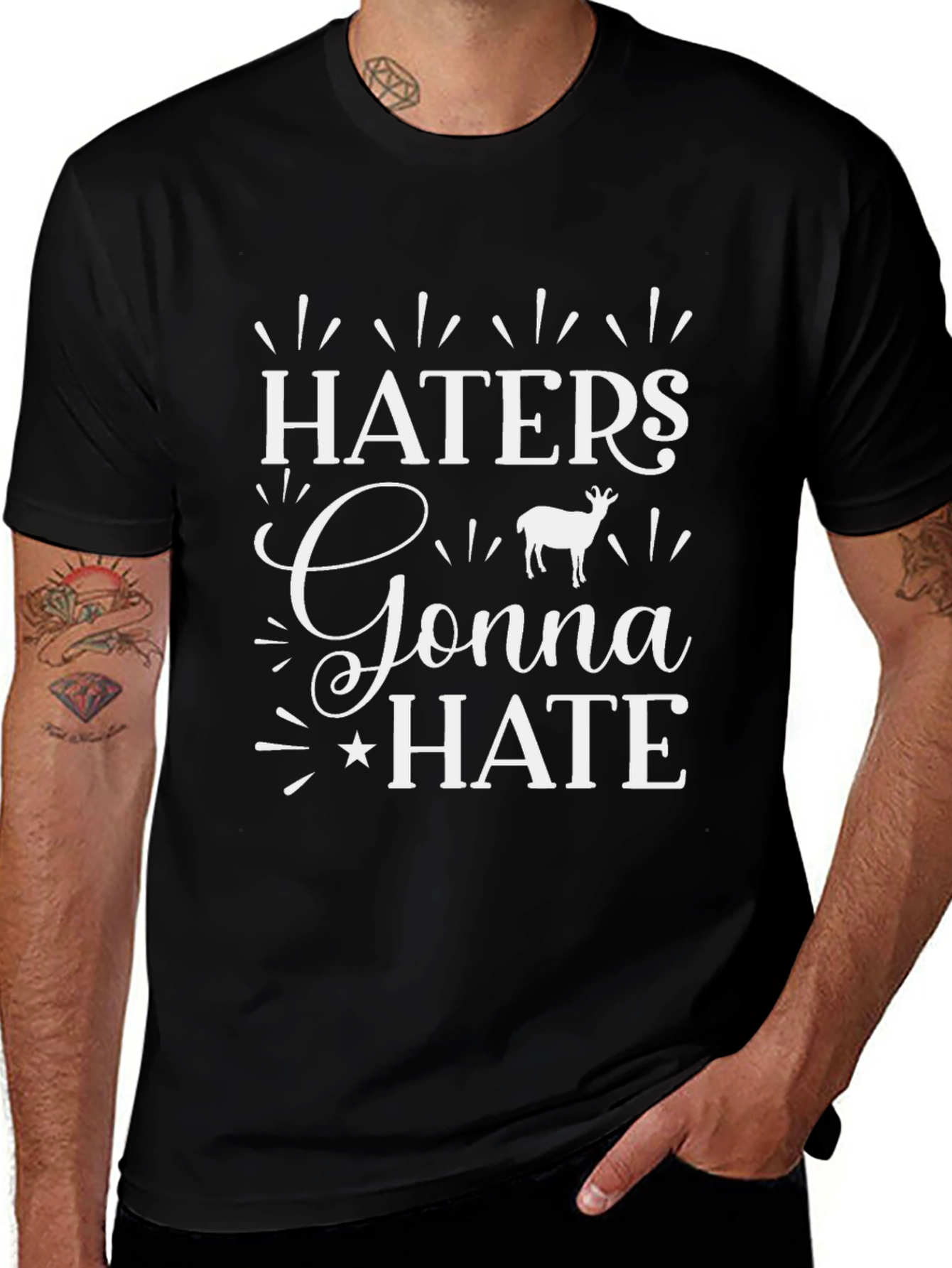 Haters Gonna Hate Deer Graphic Tee - Unisex