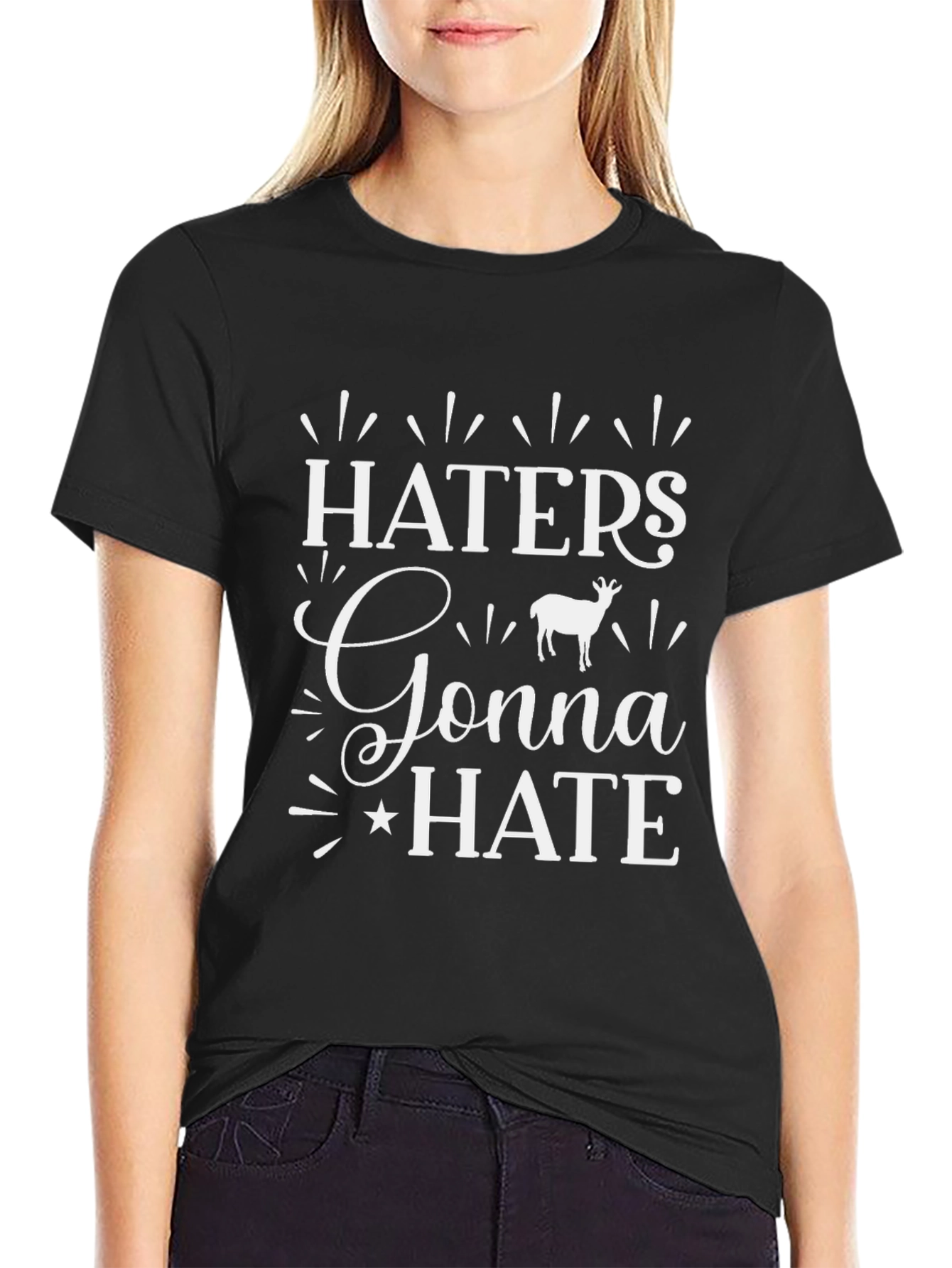 Haters Gonna Hate Deer Graphic Tee - Unisex