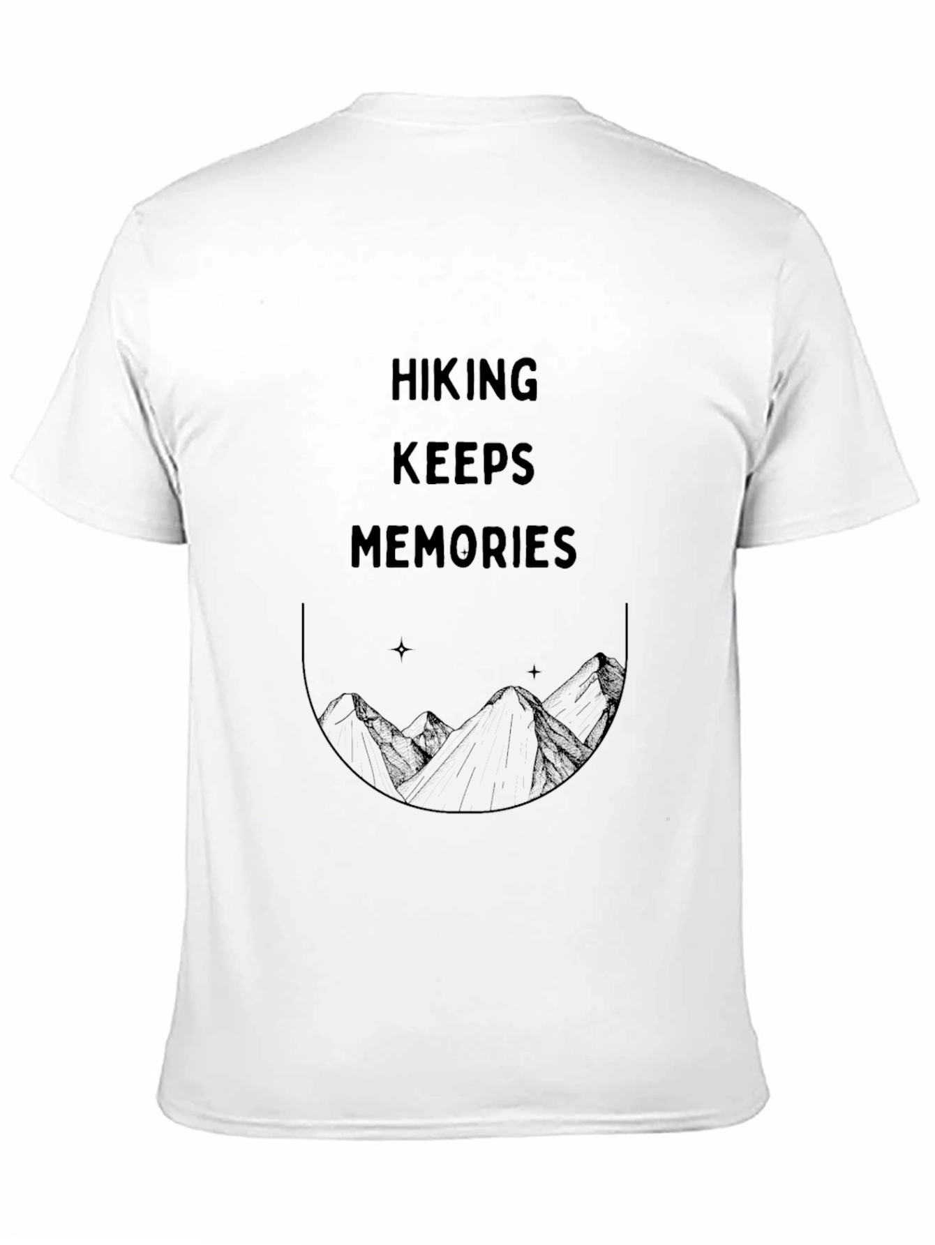 Hiking Memories Graphic Tee - Black Cotton T-Shirt