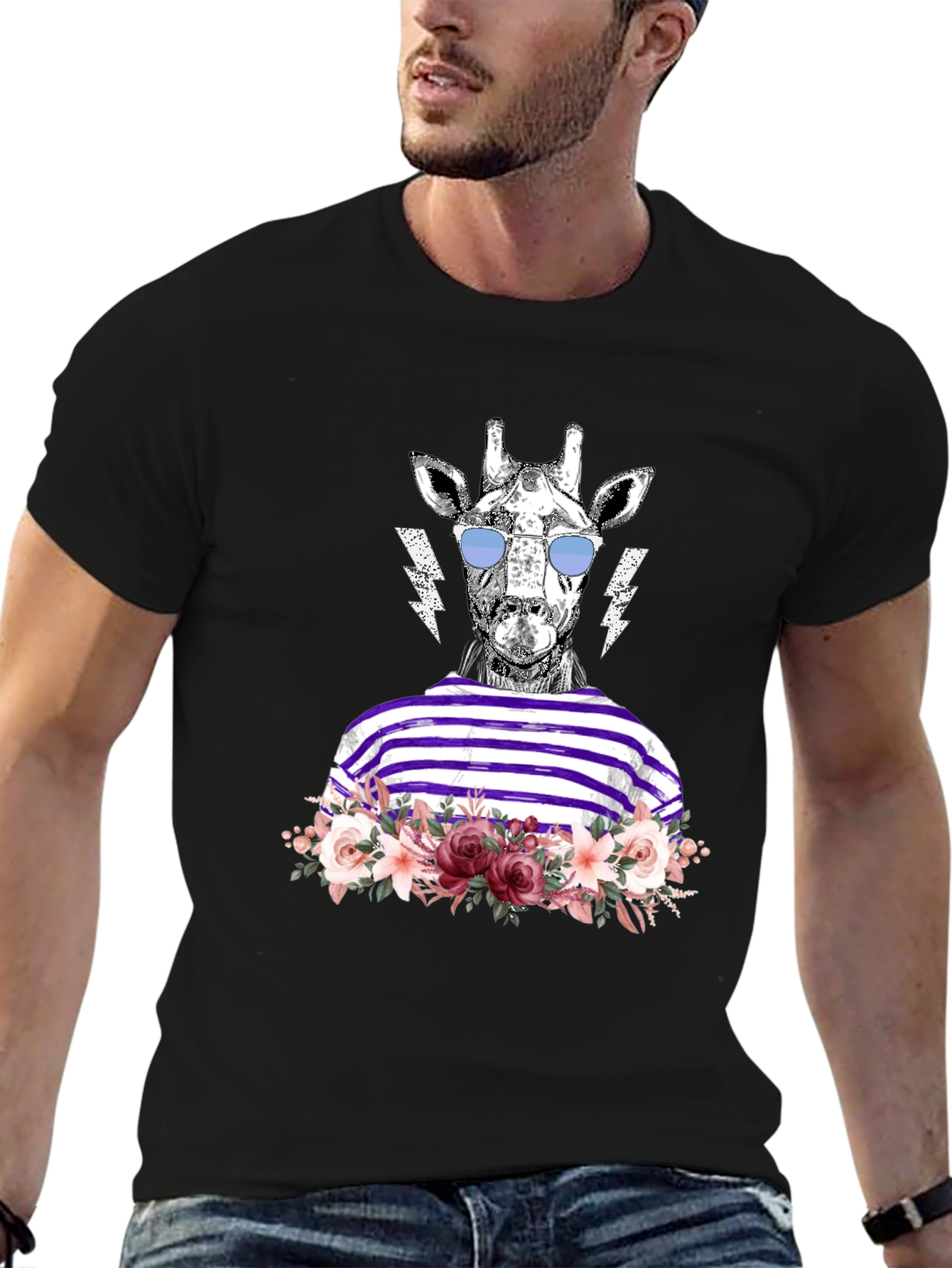 Giraffe in Shades Graphic T-Shirt