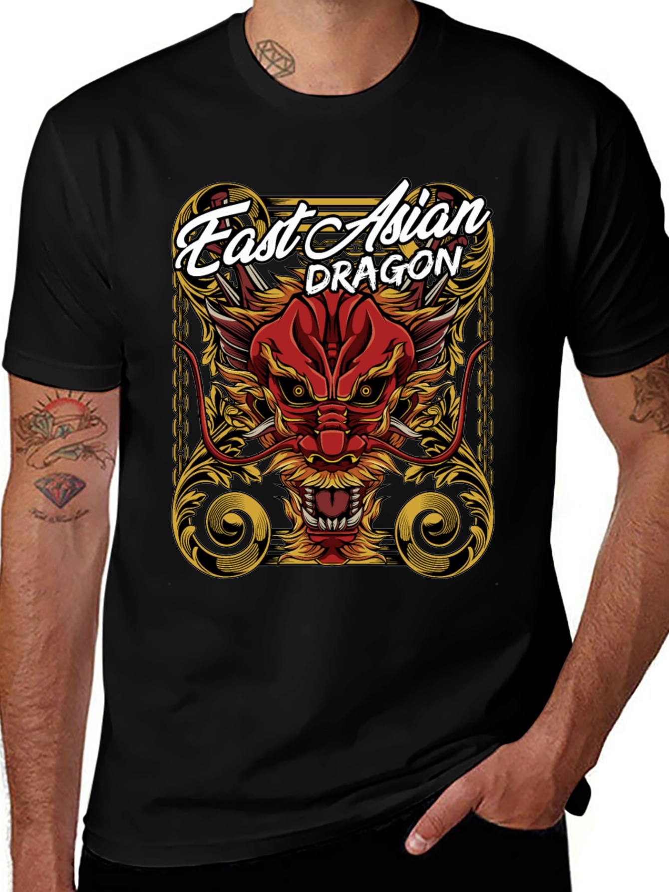East Asian Dragon Graphic Tee - Bold Statement