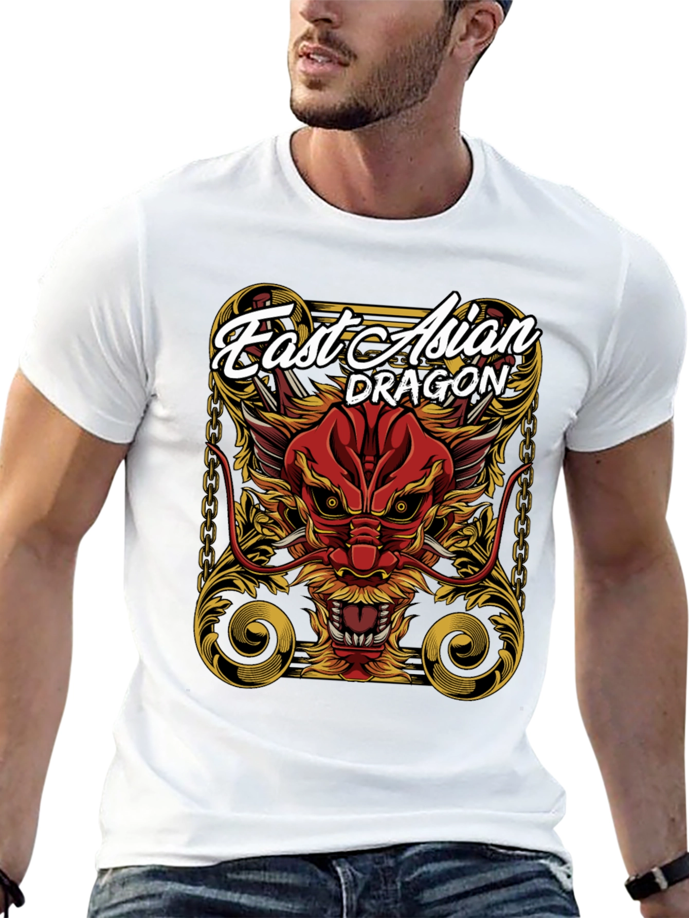 East Asian Dragon Graphic Tee - Bold Statement