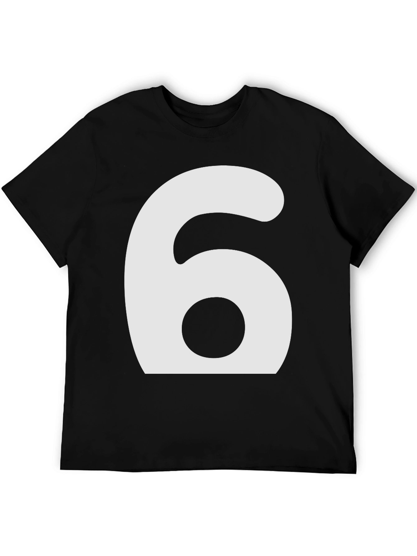 Mens Number 6 Graphic T-Shirt - Black