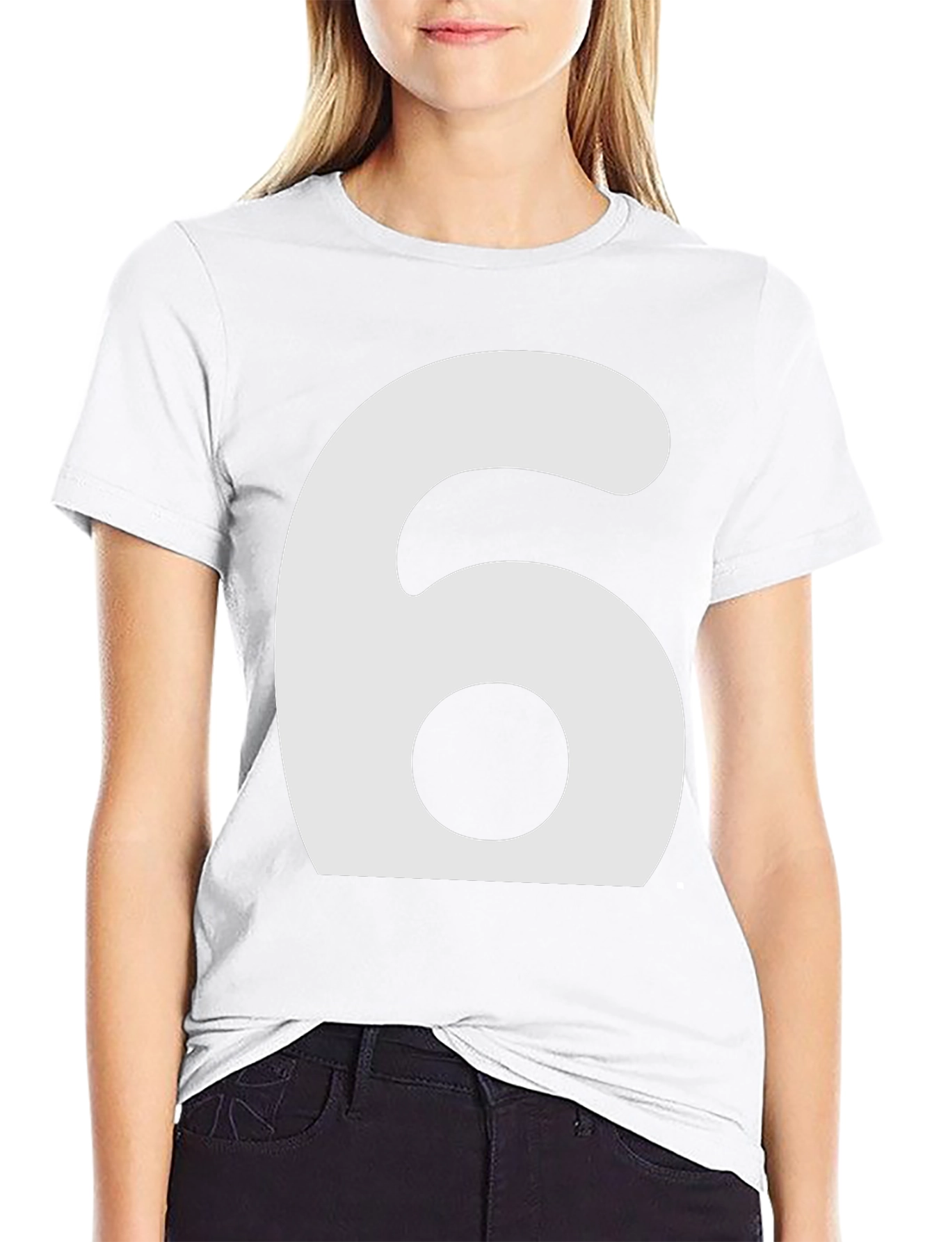 Mens Number 6 Graphic T-Shirt - Black