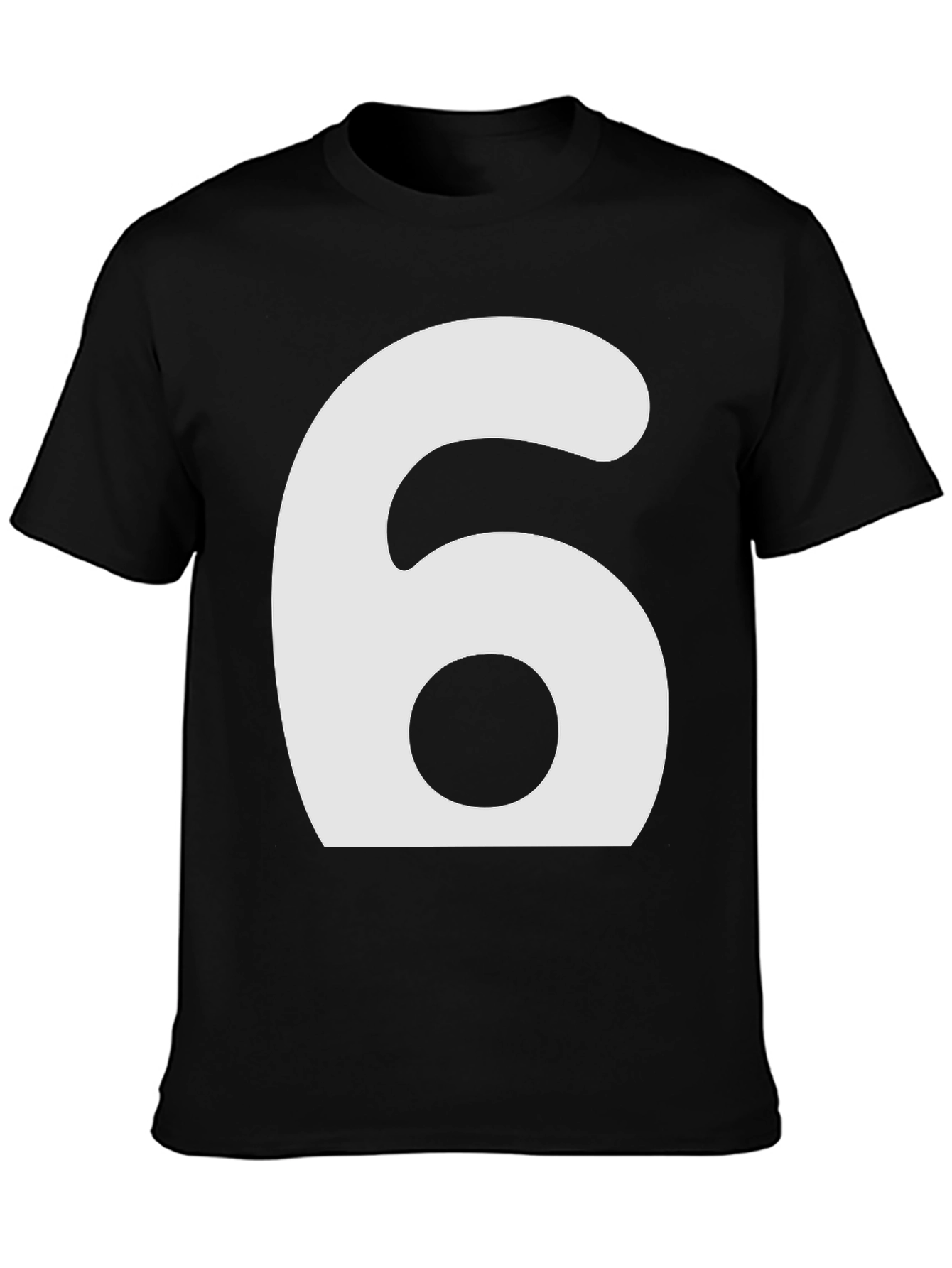 Mens Number 6 Graphic T-Shirt - Black