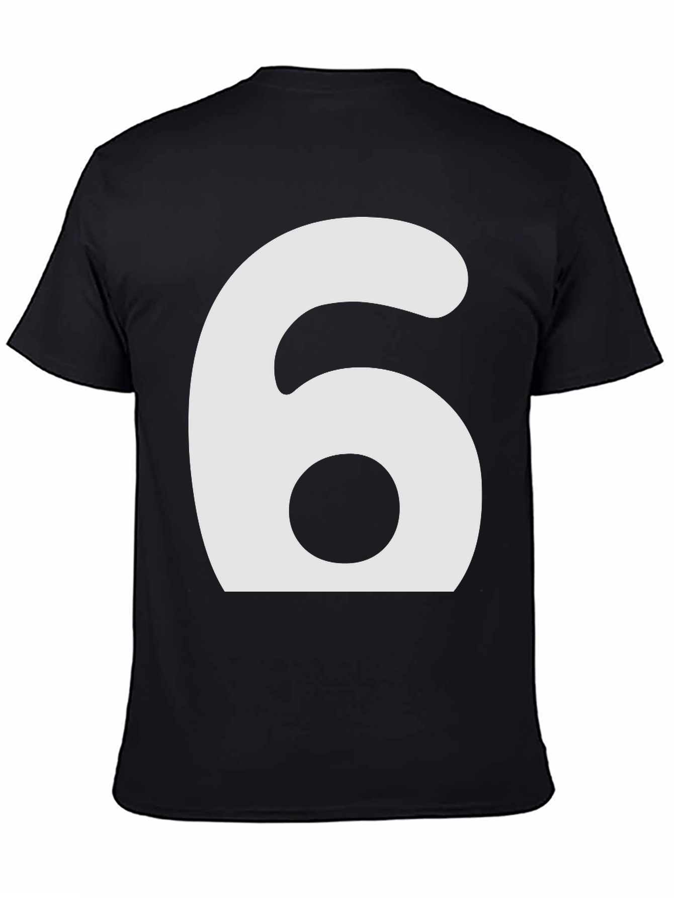 Mens Number 6 Graphic T-Shirt - Black