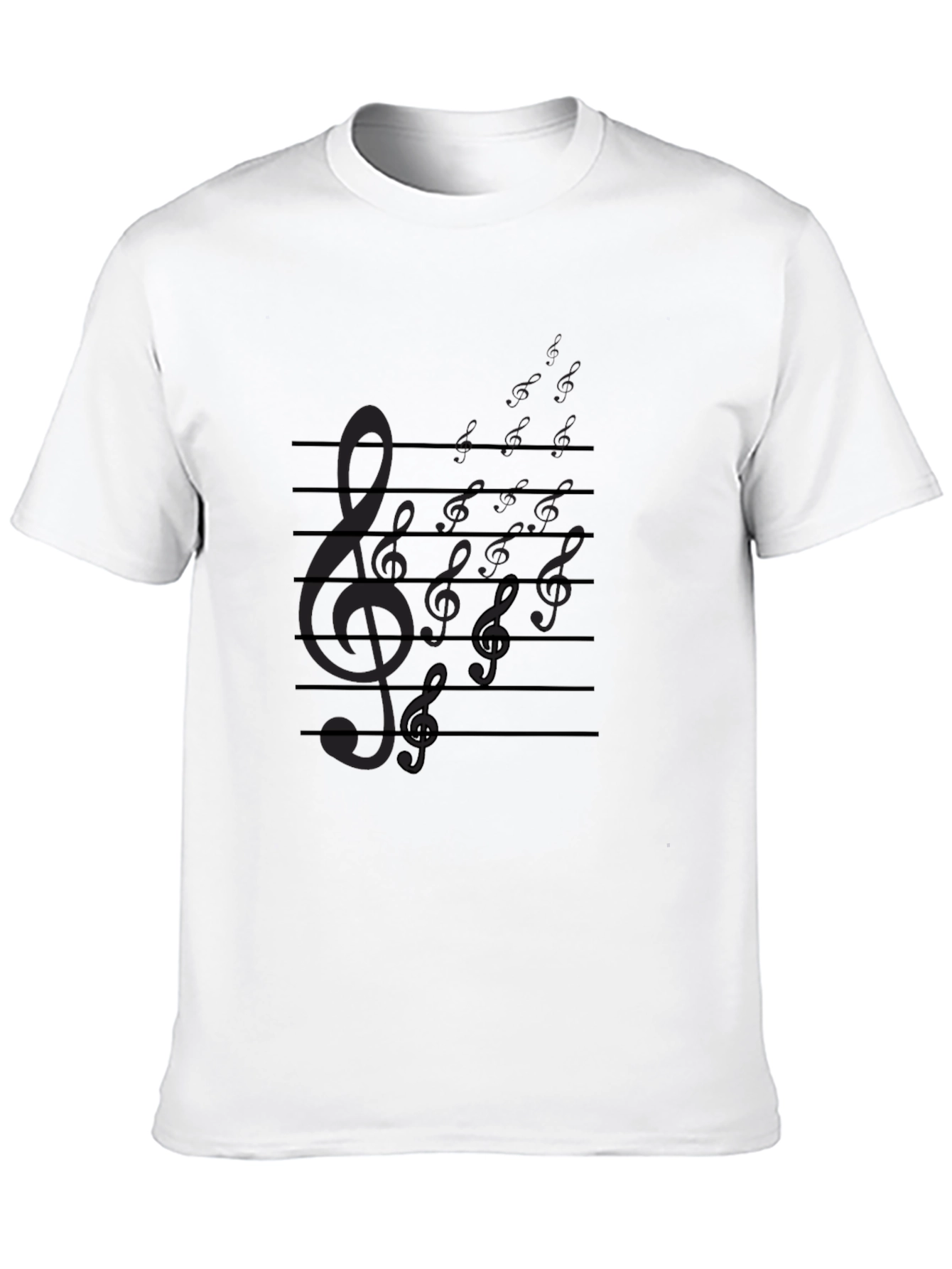 Musical Notes Black T-Shirt