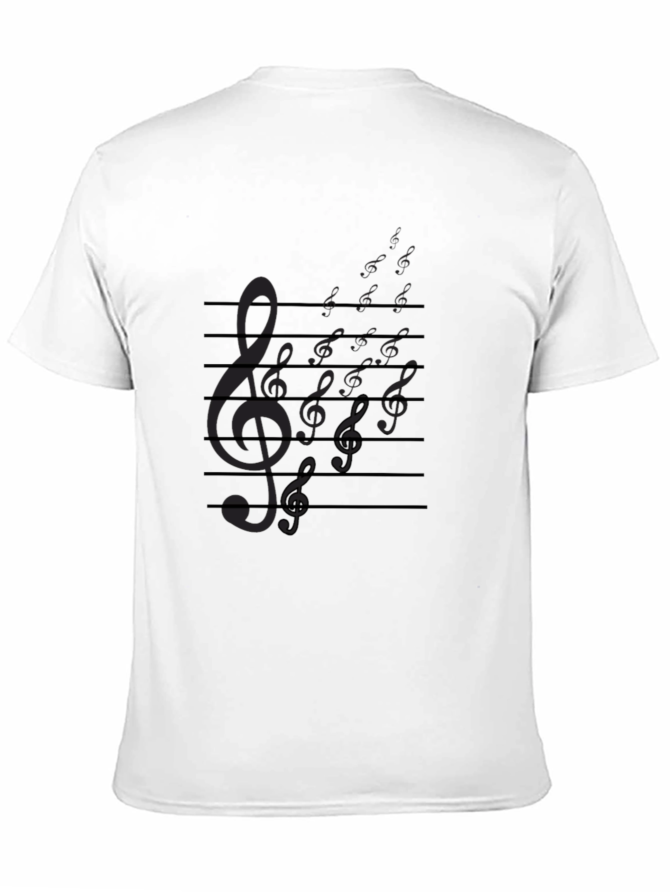 Musical Notes Black T-Shirt