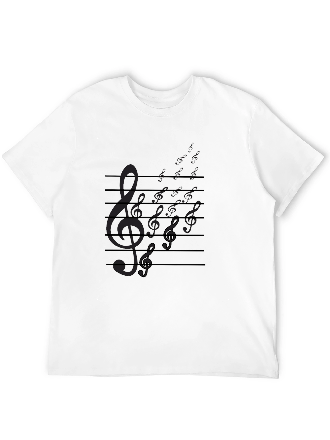 Musical Notes Black T-Shirt