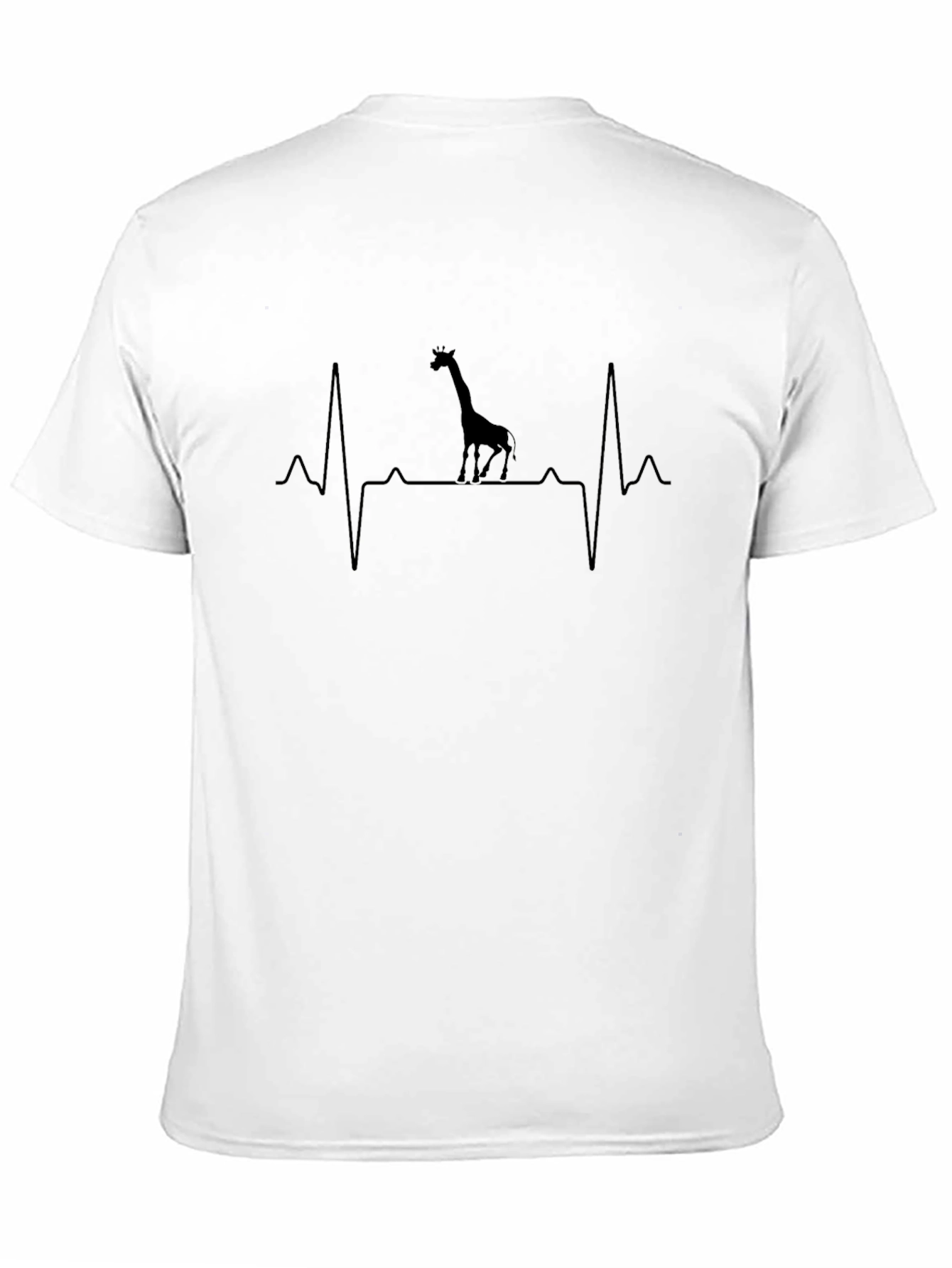 Giraffe Heartbeat Graphic Tee - Black