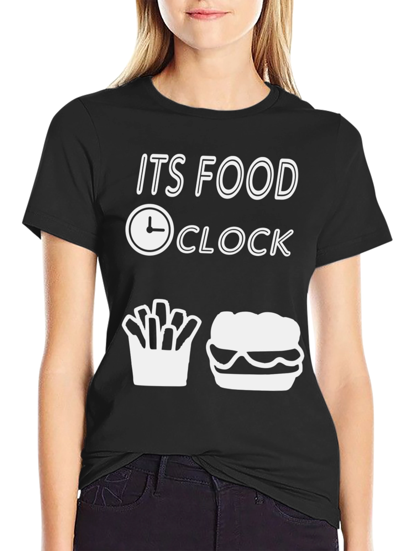 Food Clock T-Shirt: Burger & Fries Time!
