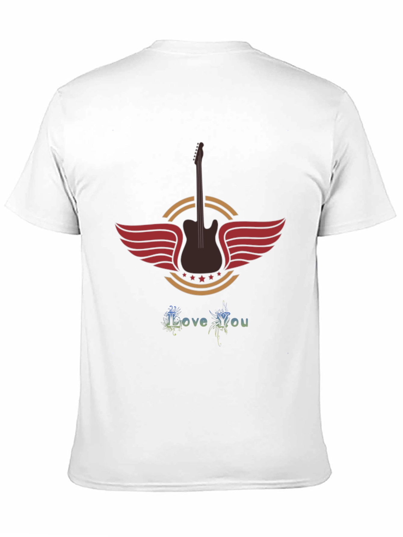 Guitar Wings Graphic Tee -  Rock Style