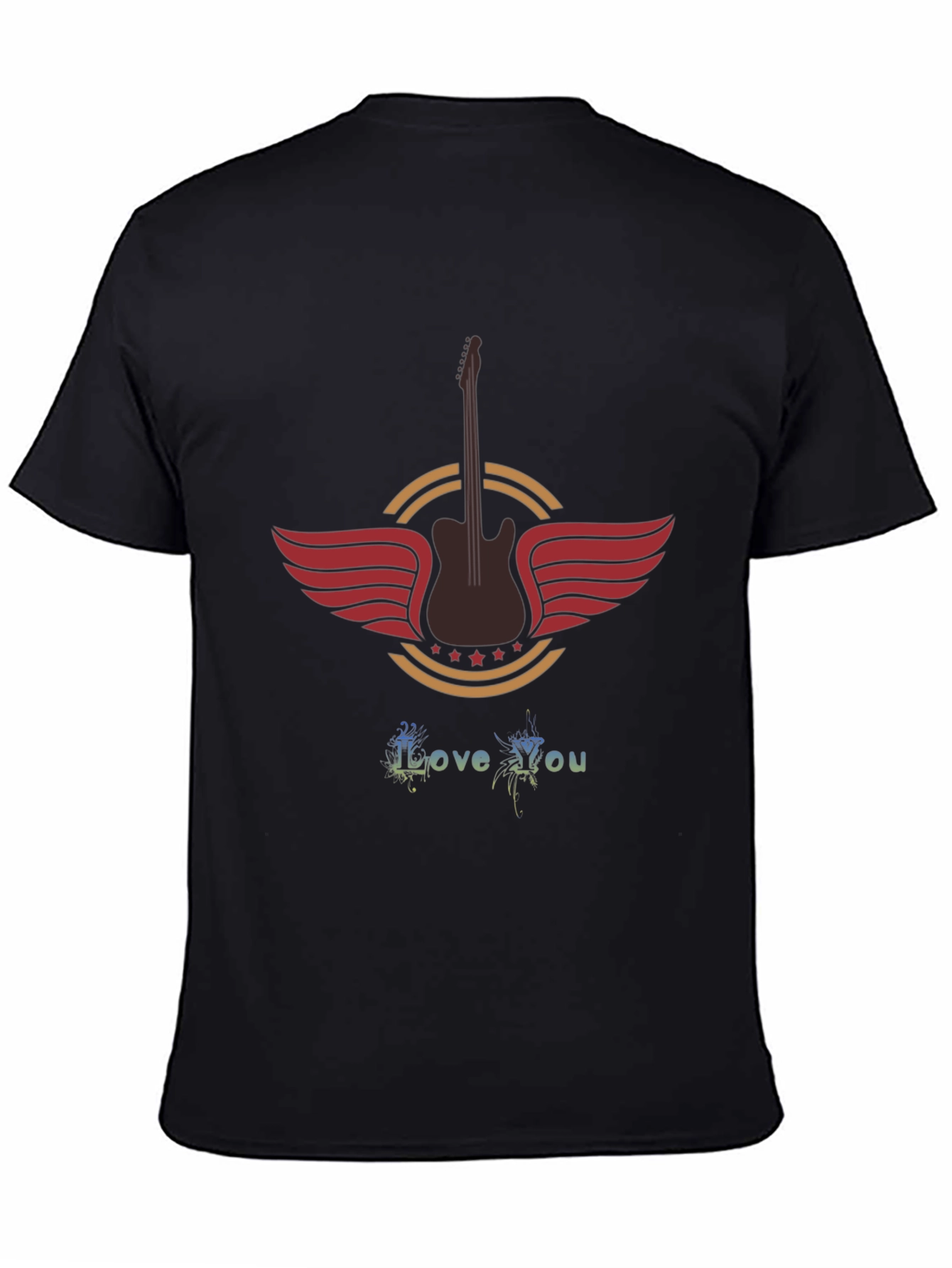 Guitar Wings Graphic Tee -  Rock Style