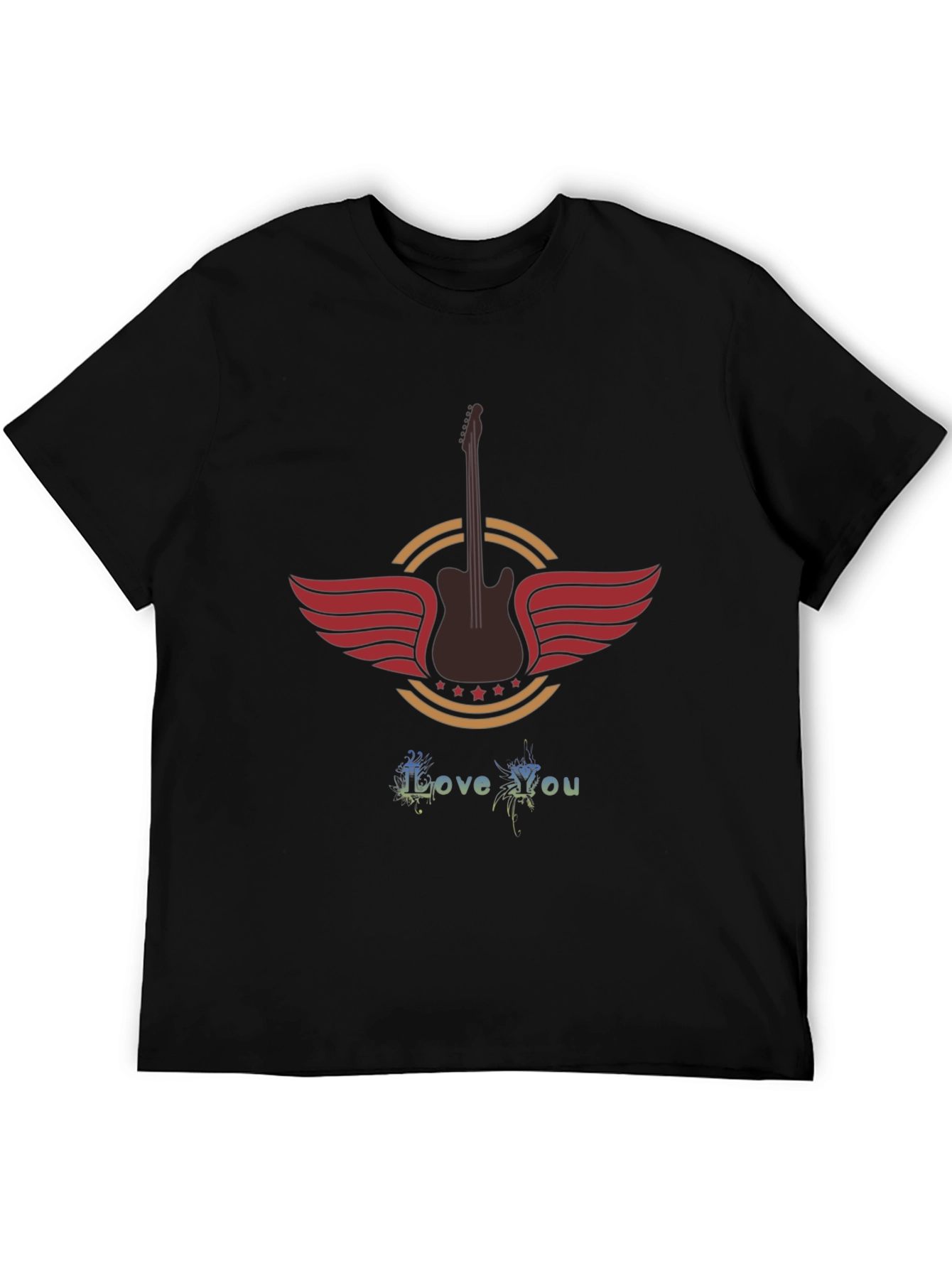 Guitar Wings Graphic Tee -  Rock Style