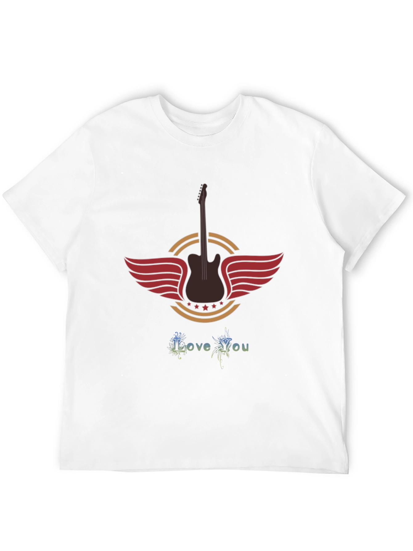 Guitar Wings Graphic Tee -  Rock Style