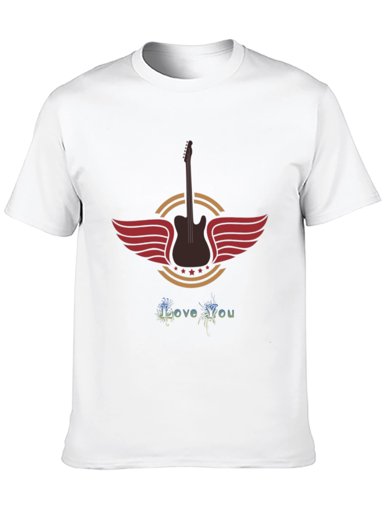 Guitar Wings Graphic Tee -  Rock Style