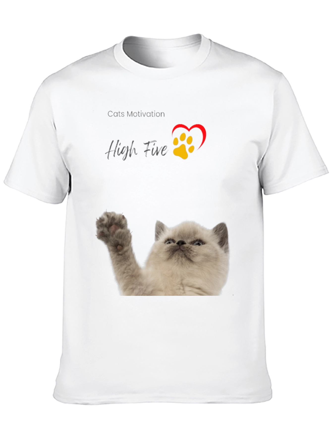 Cat High Five T-Shirt - Cats Motivation Tee