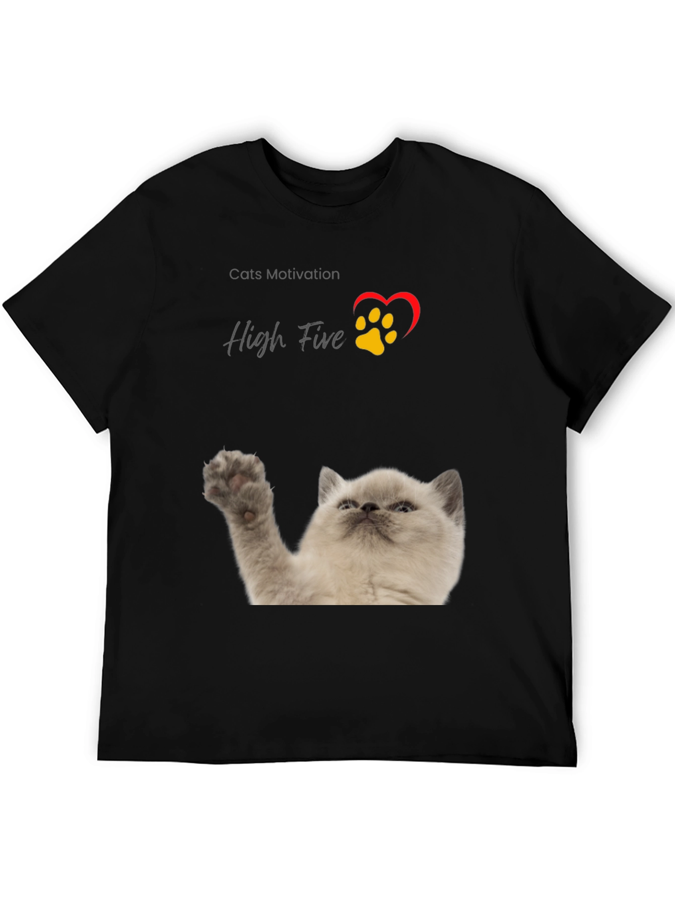 Cat High Five T-Shirt - Cats Motivation Tee