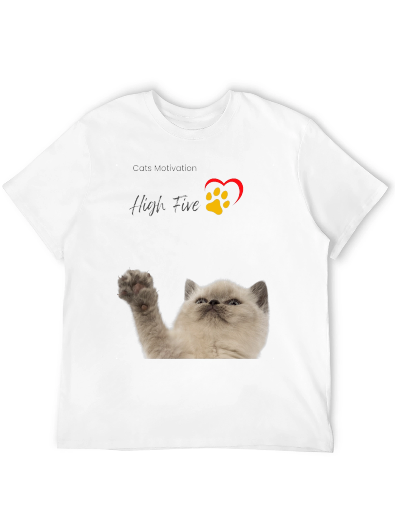 Cat High Five T-Shirt - Cats Motivation Tee