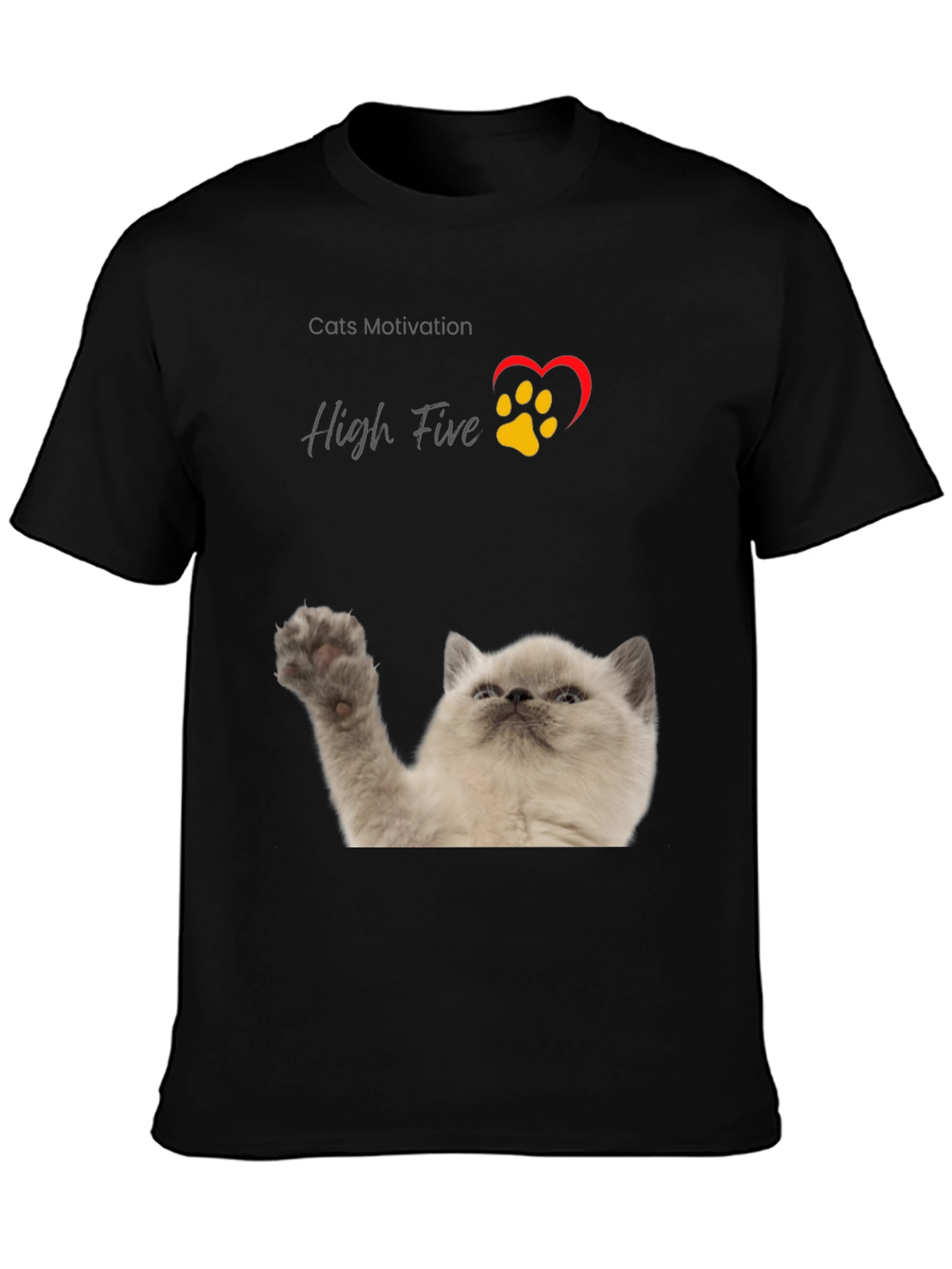Cat High Five T-Shirt - Cats Motivation Tee