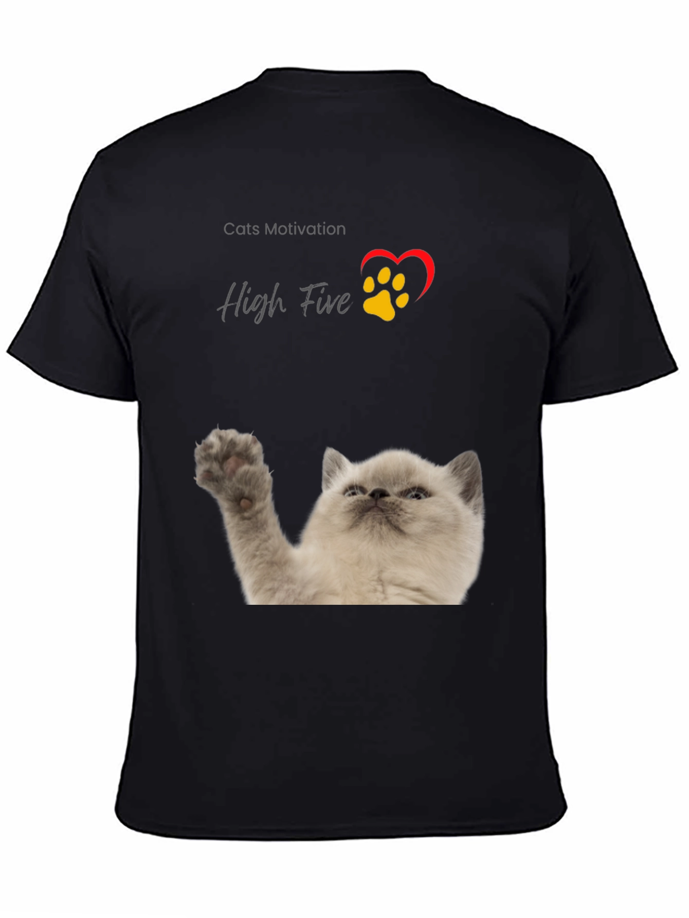 Cat High Five T-Shirt - Cats Motivation Tee
