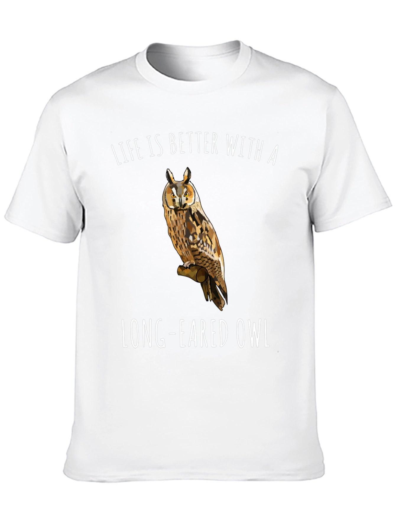Long-Eared Owl Graphic T-Shirt - Bird Lover Tee