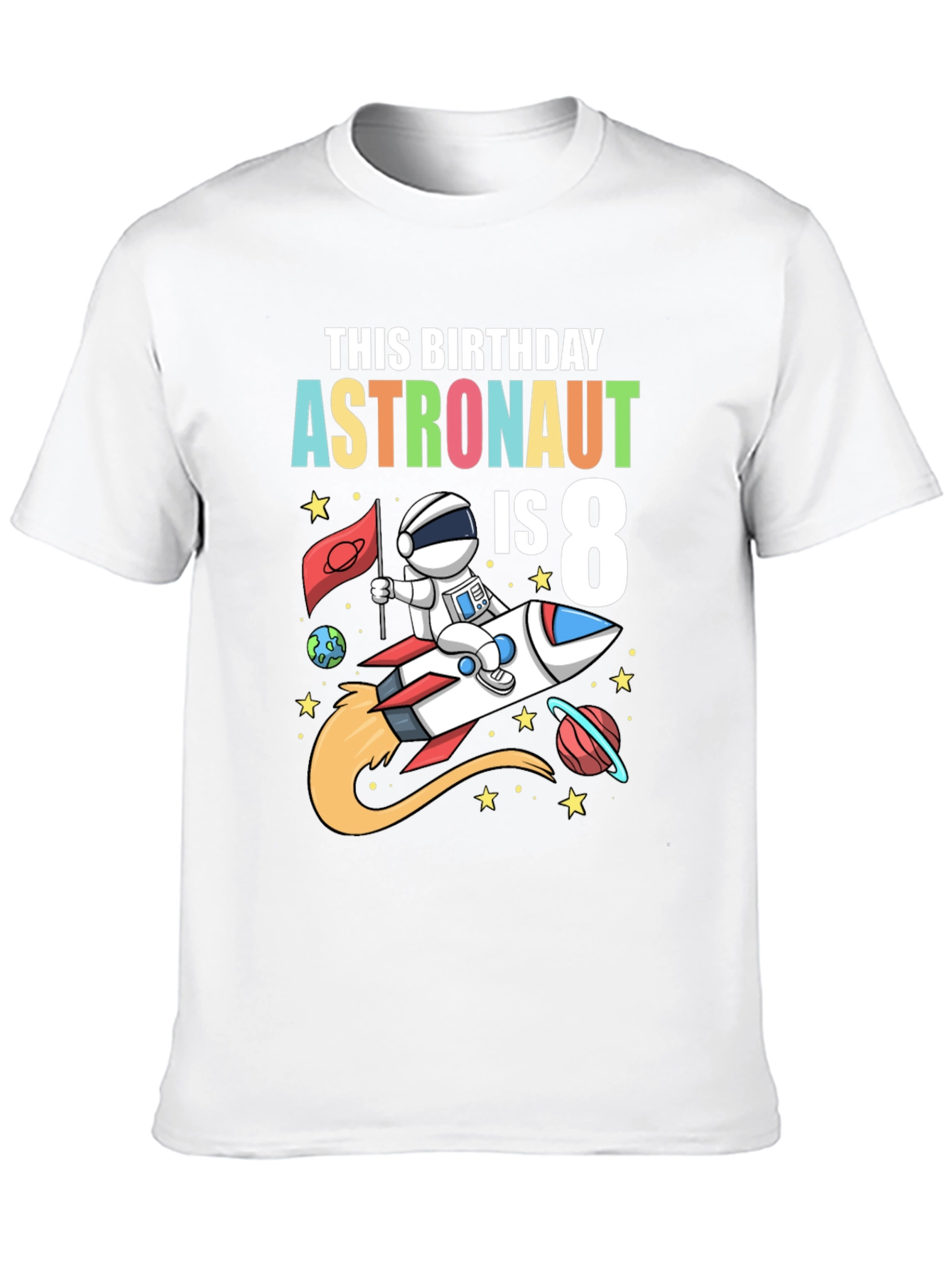 Astronaut Birthday T-Shirt - IS 8 Design