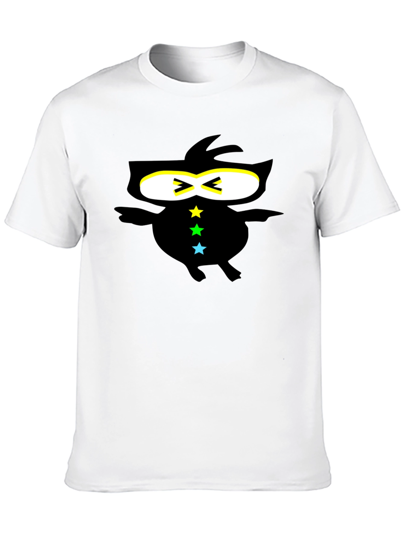 Cool Ninja-Style Graphic Black T-Shirt